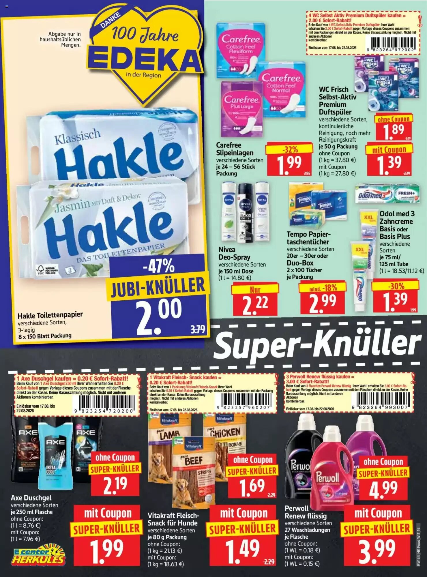 Edeka Herkules Prospekt (ab 17.08.2026) zum Blättern - Seite 18