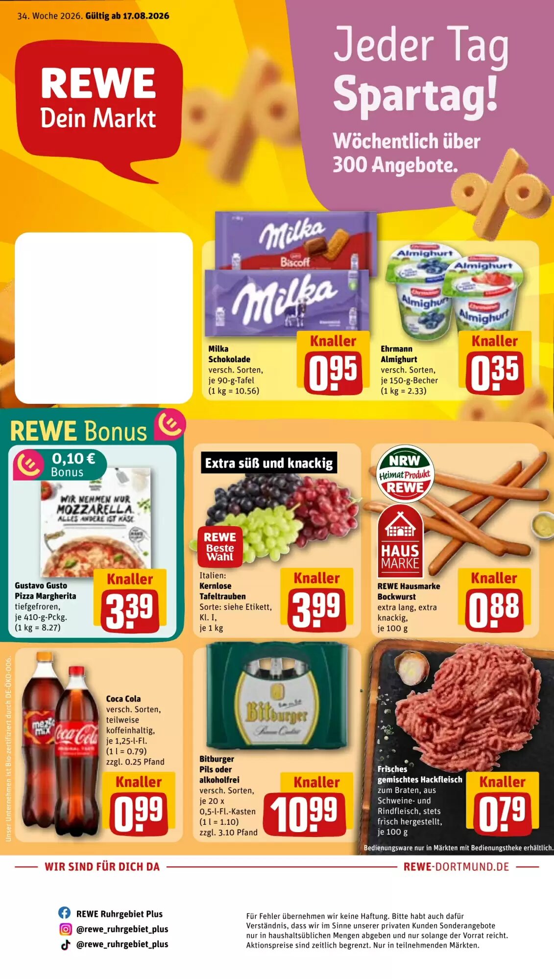 REWE Prospekt (ab 17.08.2026) zum Blättern - Seite 1