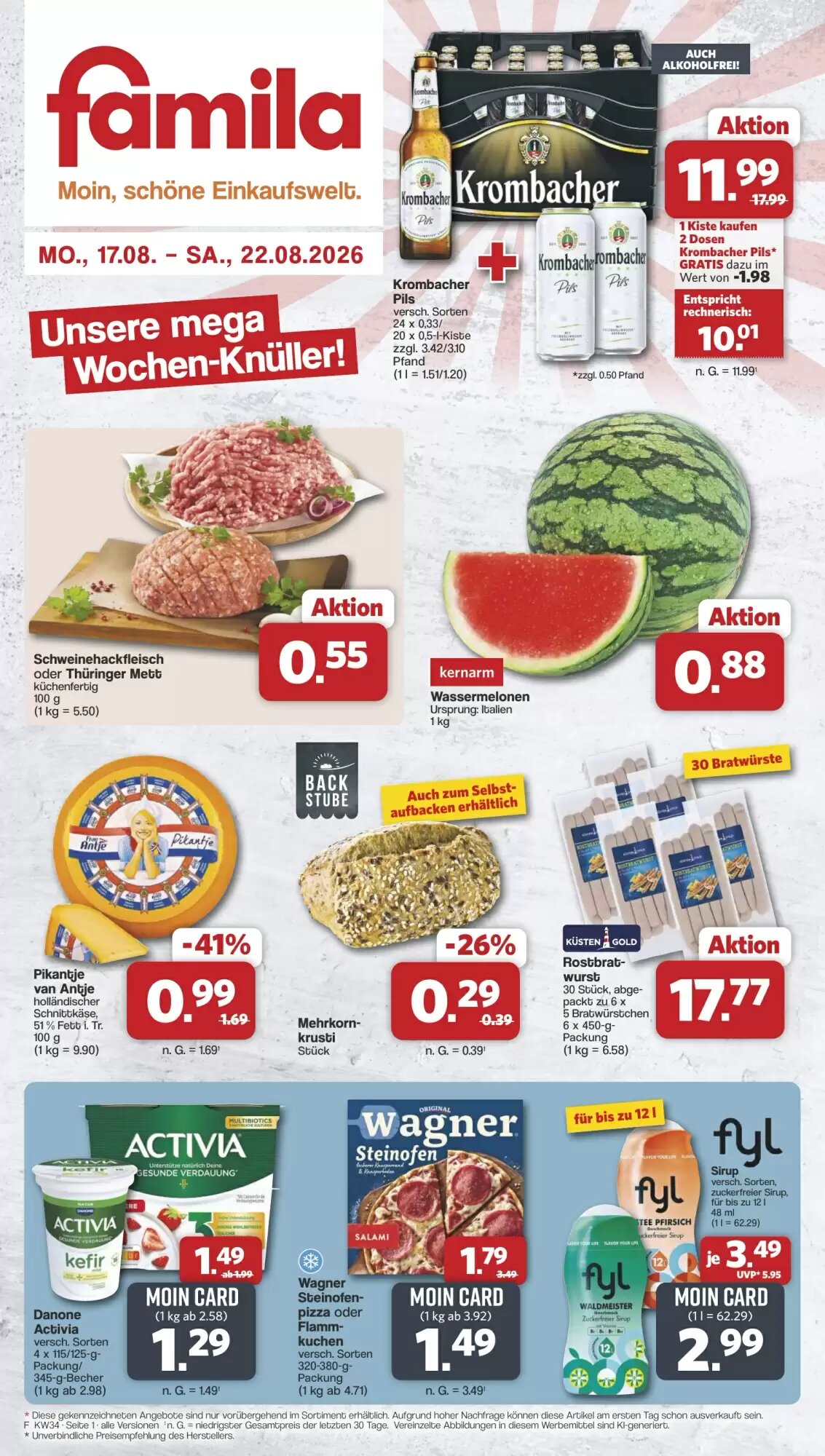 Famila Nord West Prospekt (ab 17.08.2026) zum Blättern - Seite 1