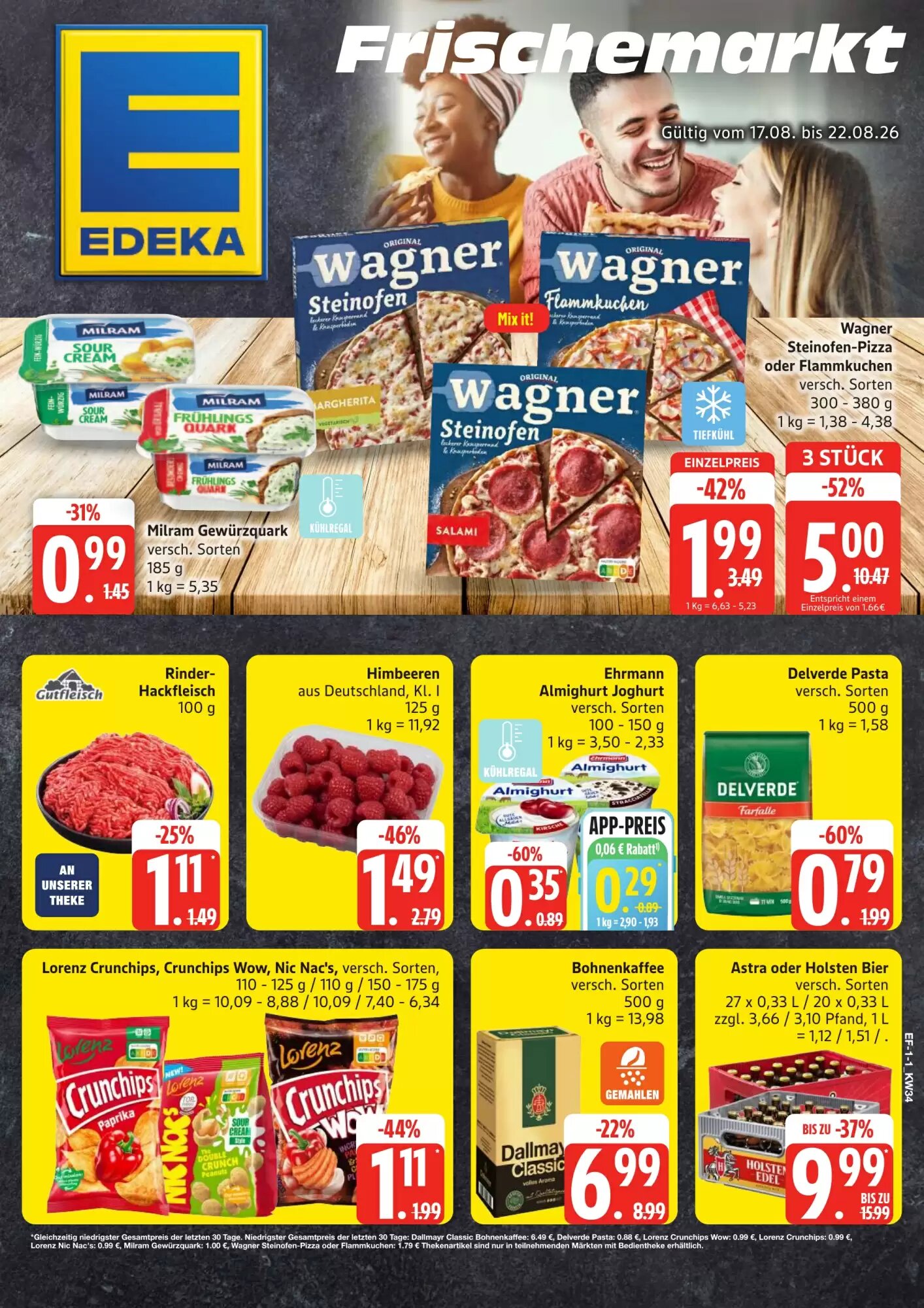 Edeka Frischemarkt Prospekt (ab 17.08.2026) zum Blättern - Seite 1