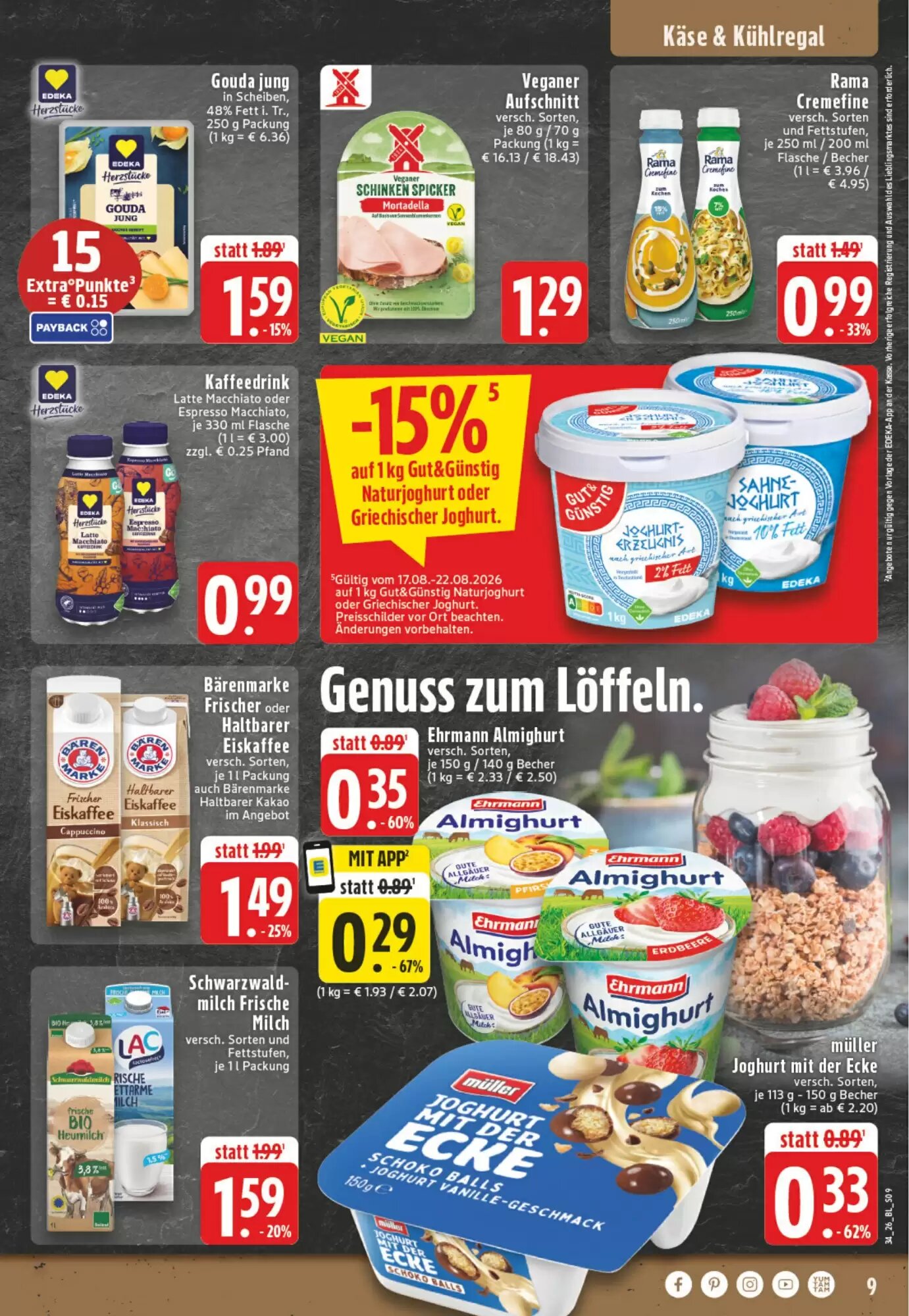 EDEKA Vogl Prospekt (ab 17.08.2026) zum Blättern - Seite 9