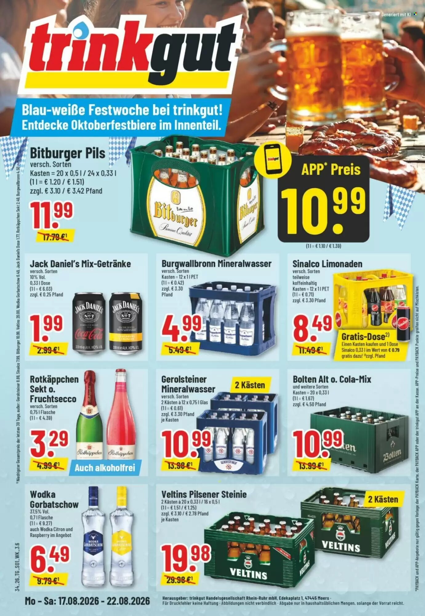 trinkgut Prospekt (ab 17.08.2026) zum Blättern - Seite 1