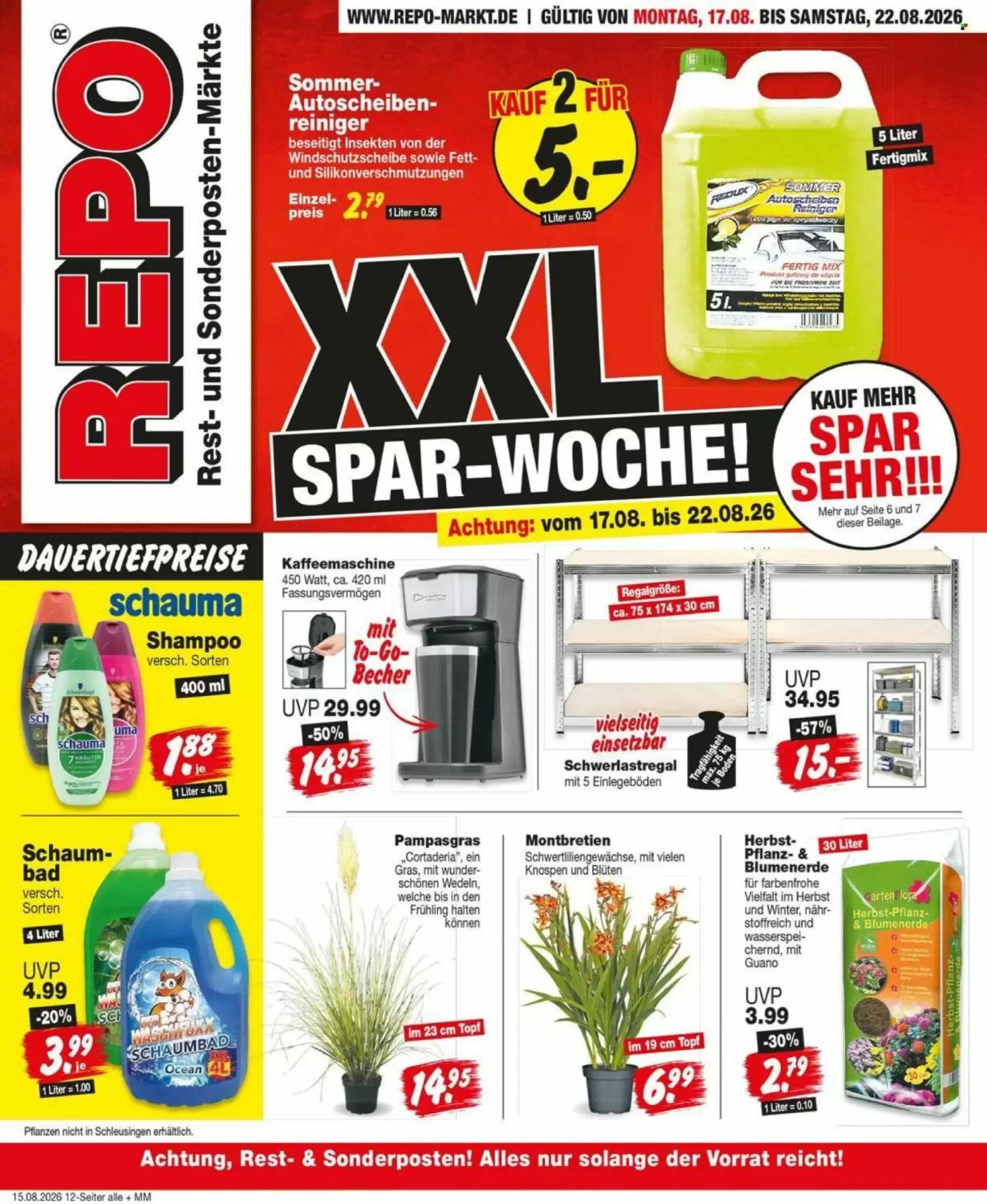 Repo Markt Prospekt (ab 17.08.2026) zum Blättern - Seite 1