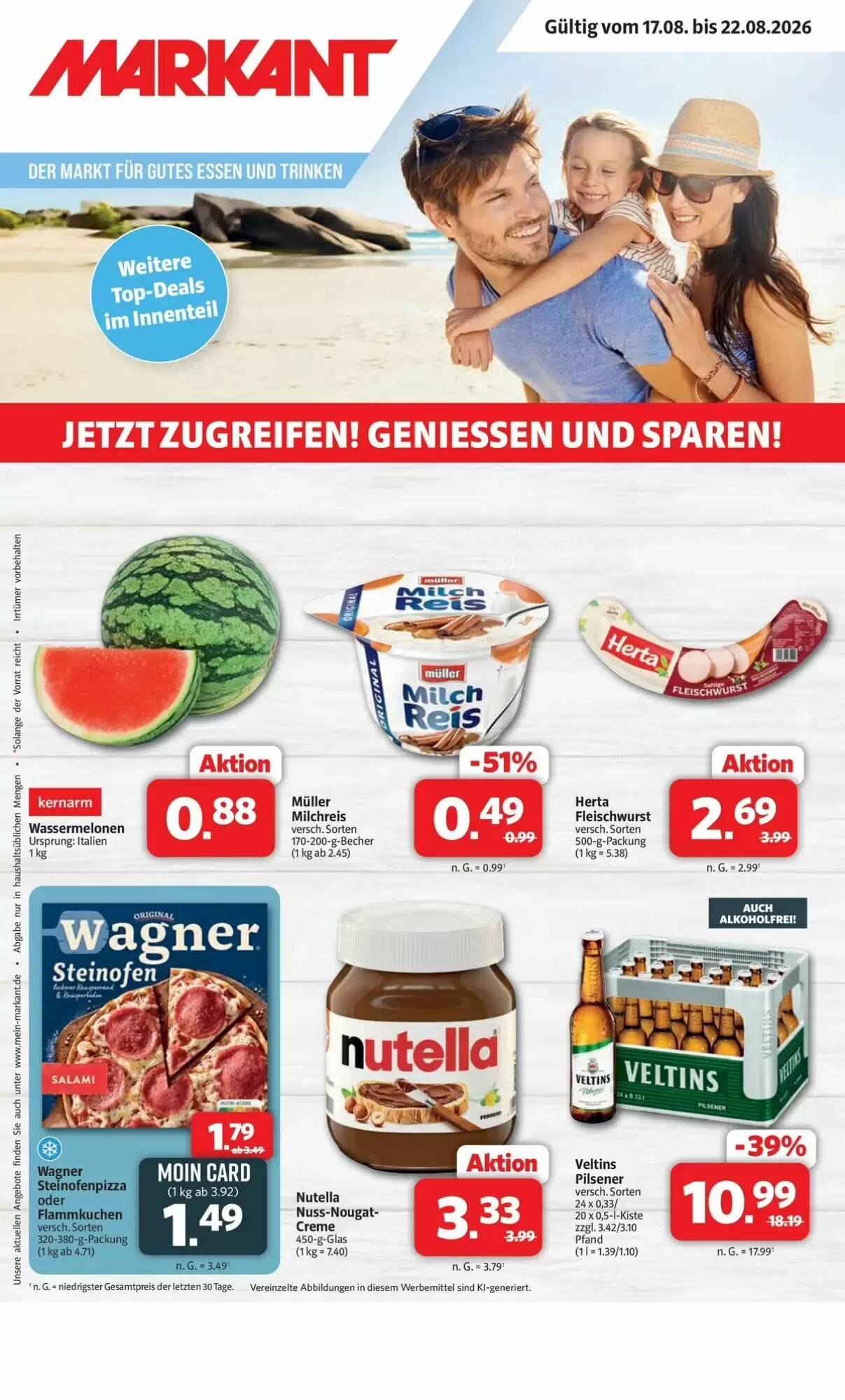 Markant Markt Prospekt (ab 17.08.2026) zum Blättern - Seite 1
