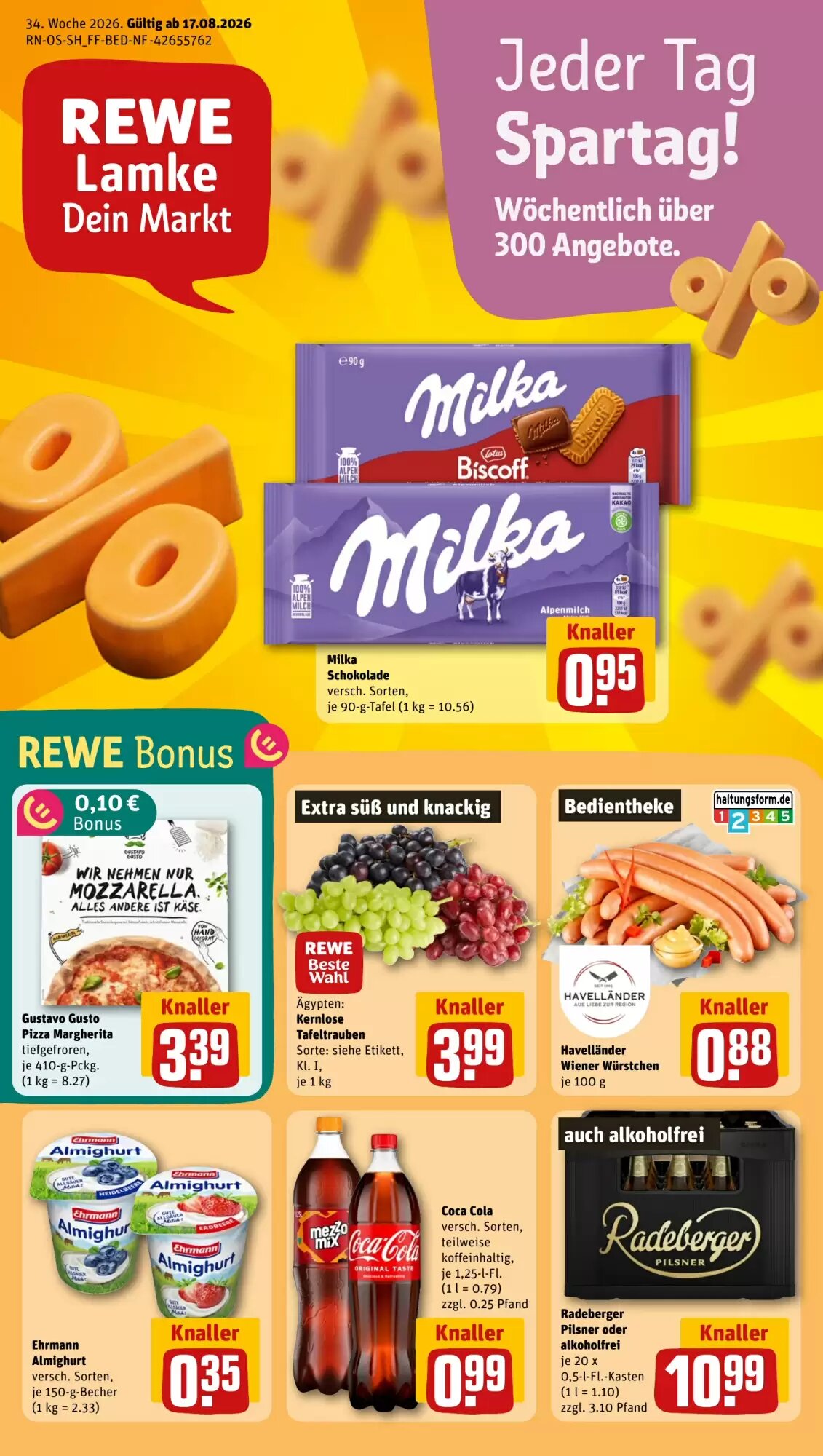 REWE Center Prospekt (ab 17.08.2026) zum Blättern - Seite 1