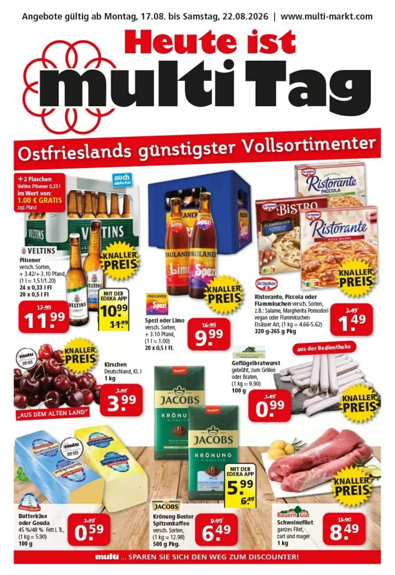 Multi Markt Prospekt (ab 17.08.2026) zum Blättern - Seite 1