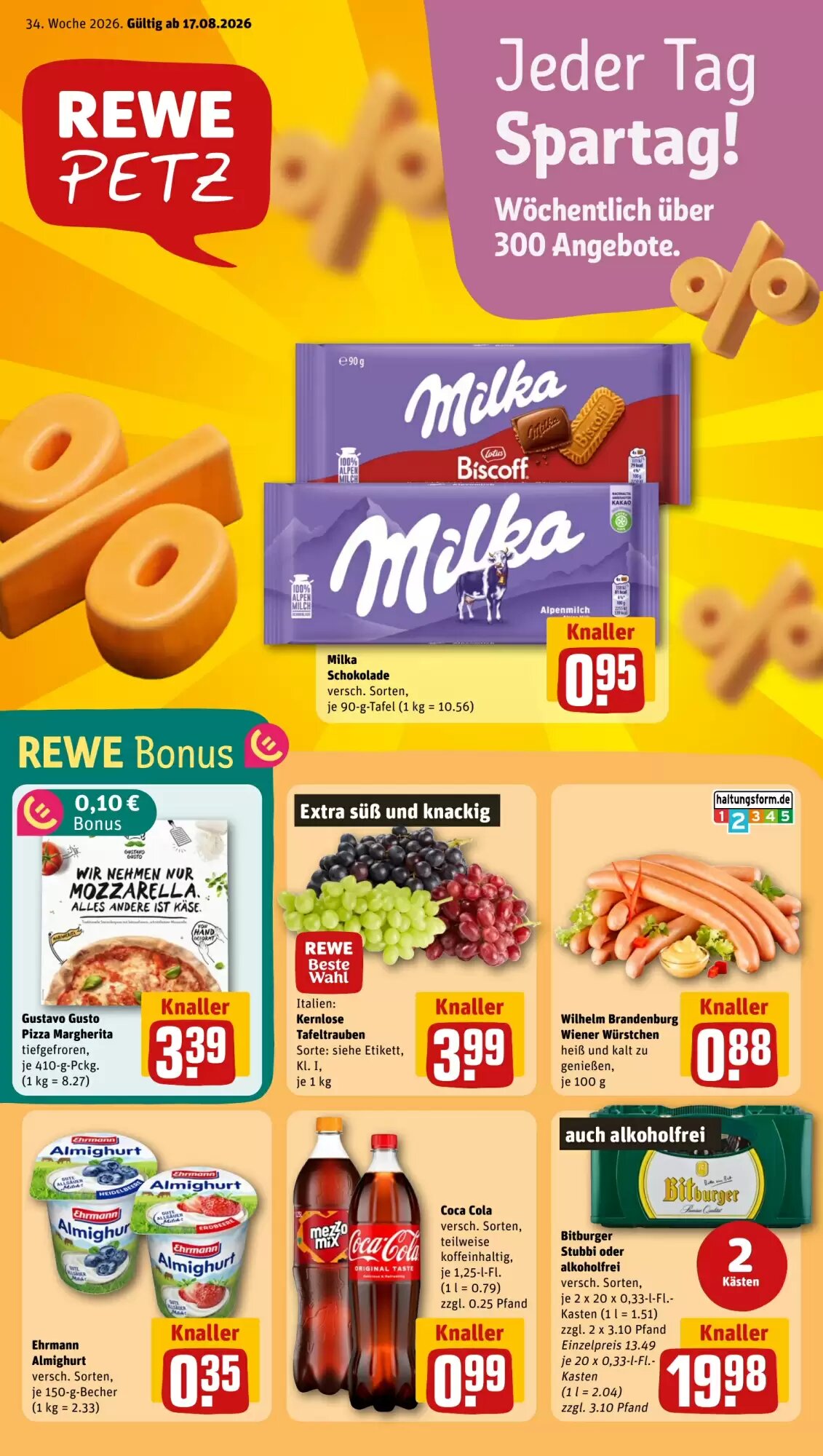 REWE PETZ Prospekt (ab 17.08.2026) zum Blättern - Seite 1