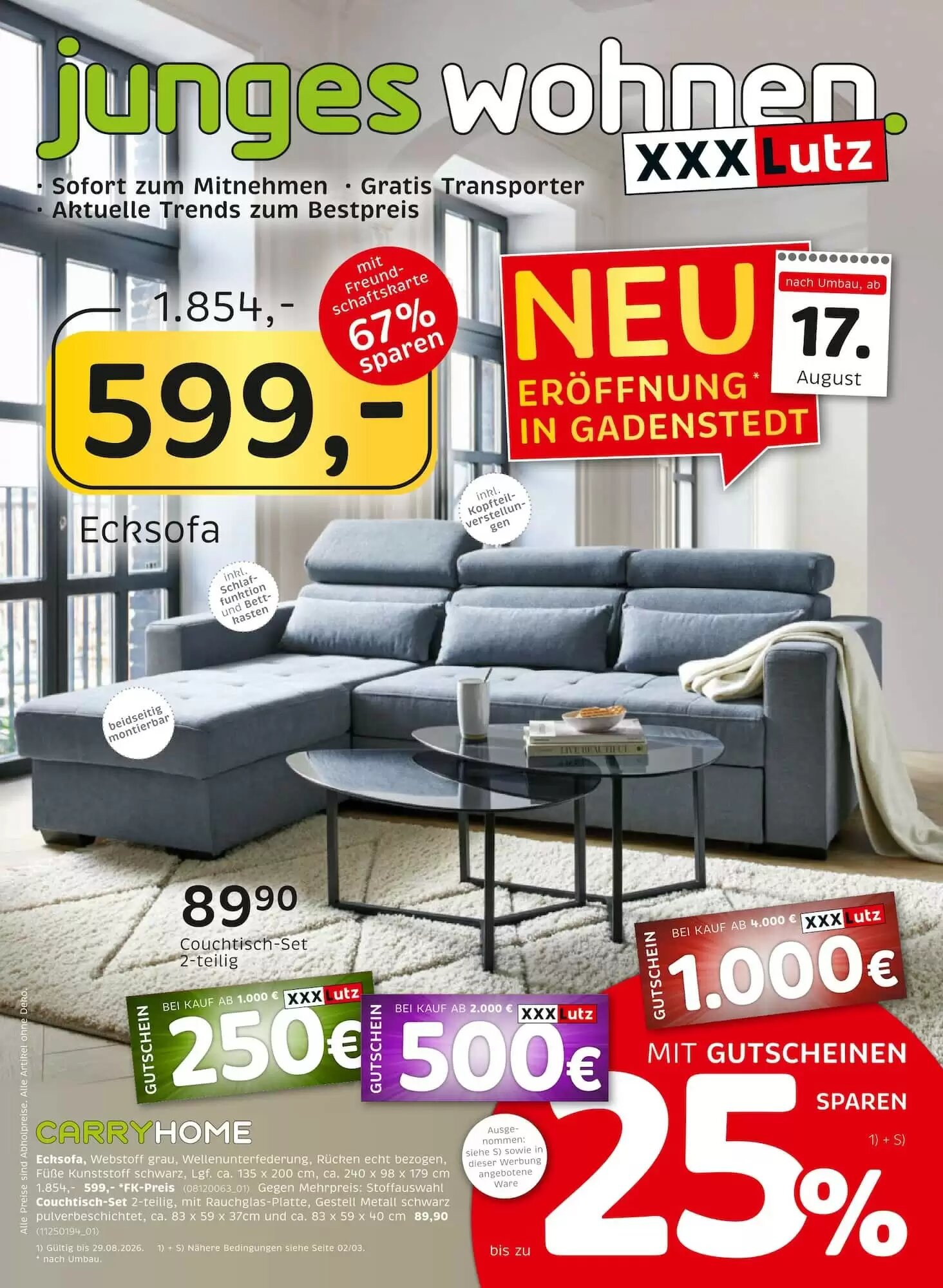 XXXLutz Prospekt (ab 18.08.2026) zum Blättern - Seite 1