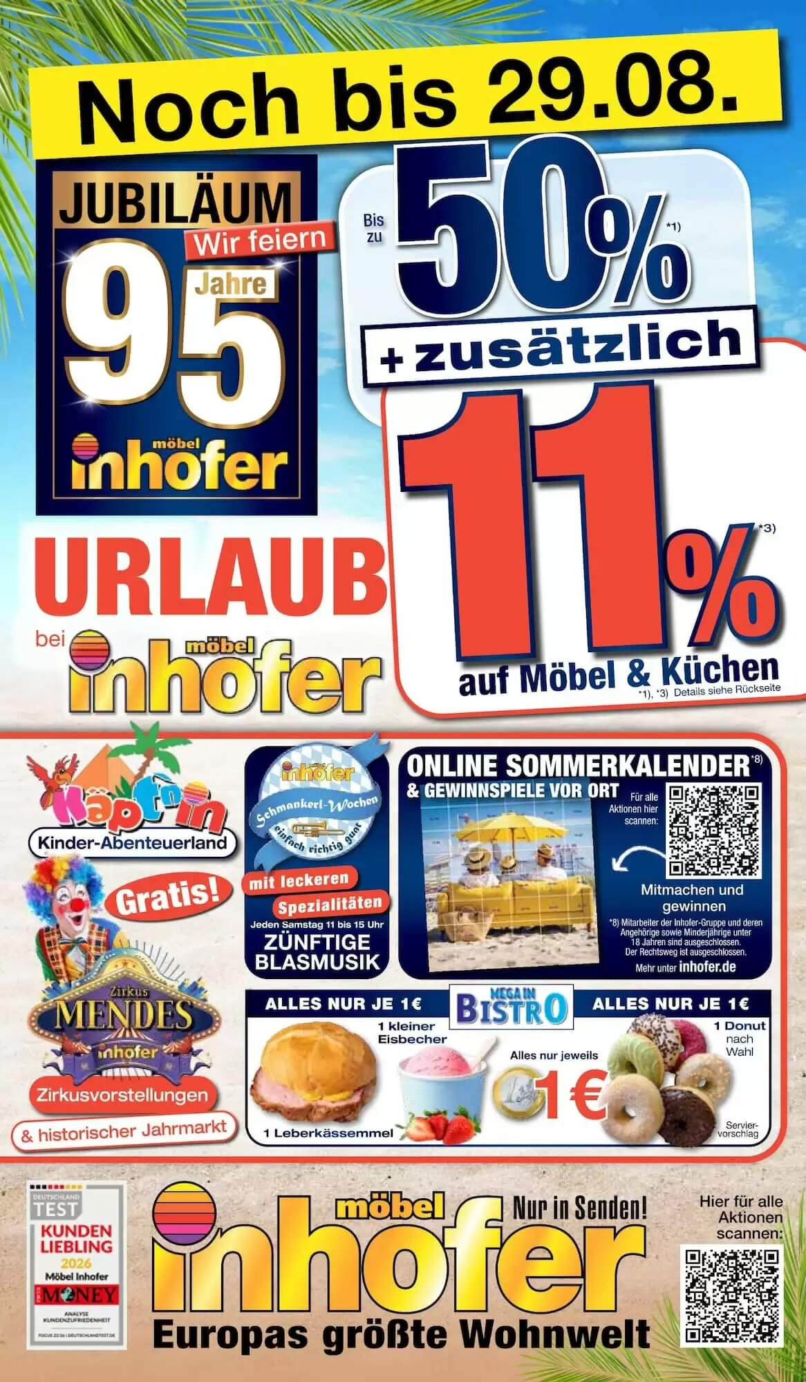 Möbel Inhofer Prospekt (ab 19.08.2026) zum Blättern - Seite 1