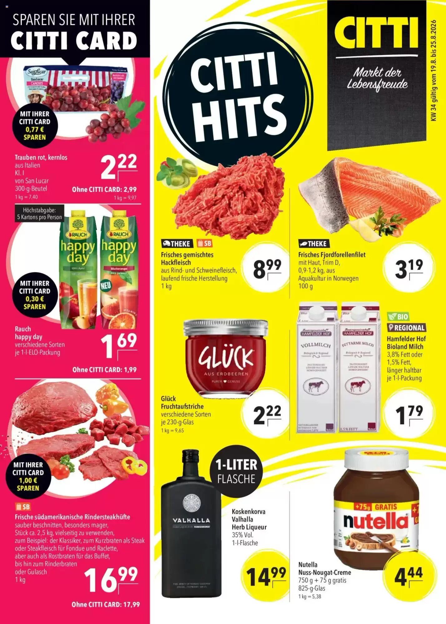 CITTI Markt Prospekt (ab 19.08.2026) zum Blättern - Seite 1
