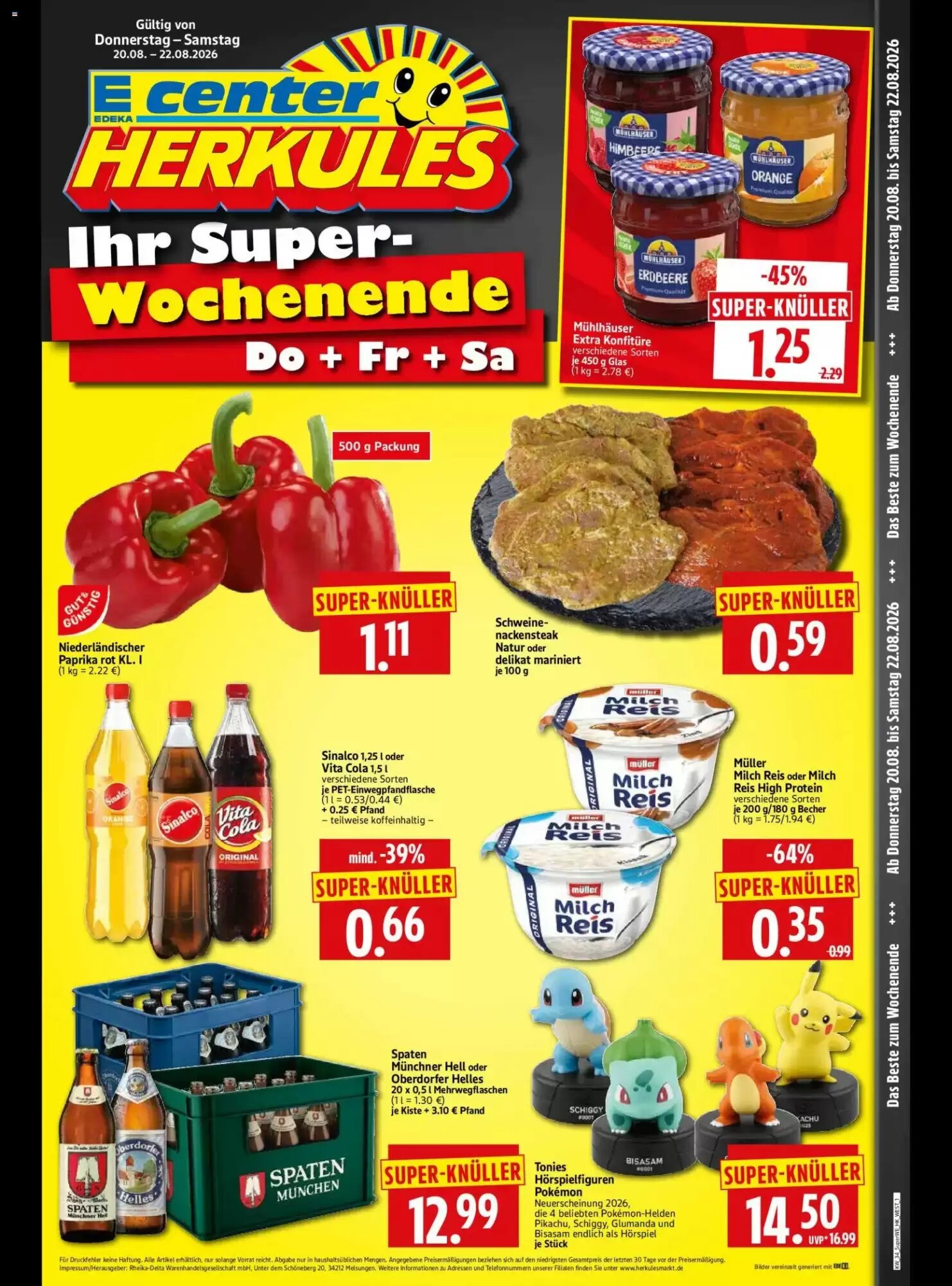 Edeka Herkules Prospekt (ab 20.08.2026) zum Blättern - Seite 1
