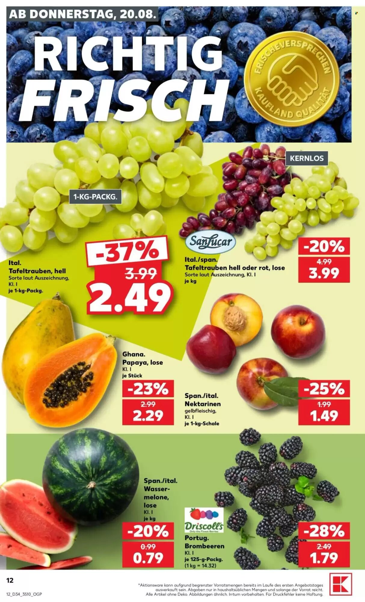 Kaufland Prospekt (ab 20.08.2026) zum Blättern - Seite 12