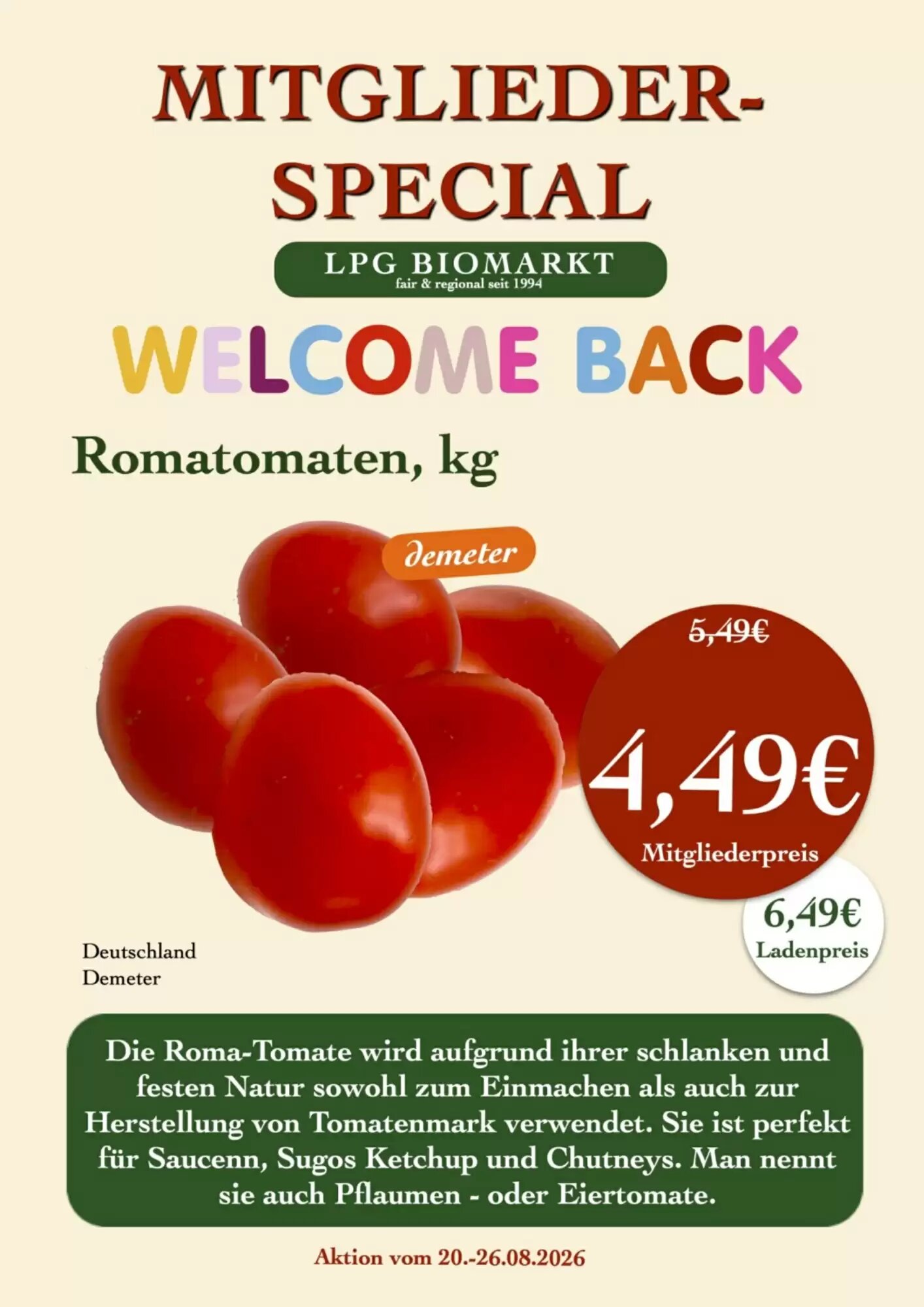 LPG Biomarkt Prospekt (ab 20.08.2026) zum Blättern - Seite 6