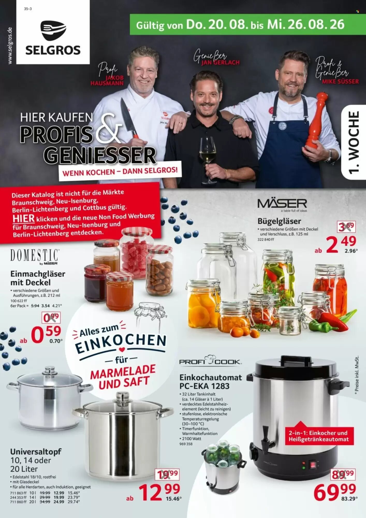 Selgros Prospekt (ab 20.08.2026) zum Blättern - Seite 1