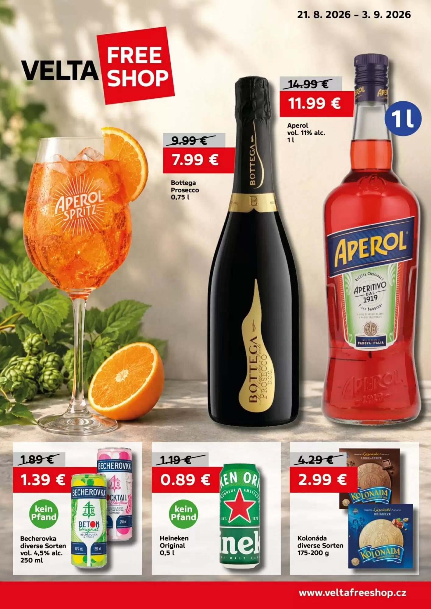 VELTA Free Shop Prospekt (ab 21.08.2026) zum Blättern - Seite 1