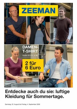 Zeeman Prospekt (ab 22.08.2026) zum Blättern