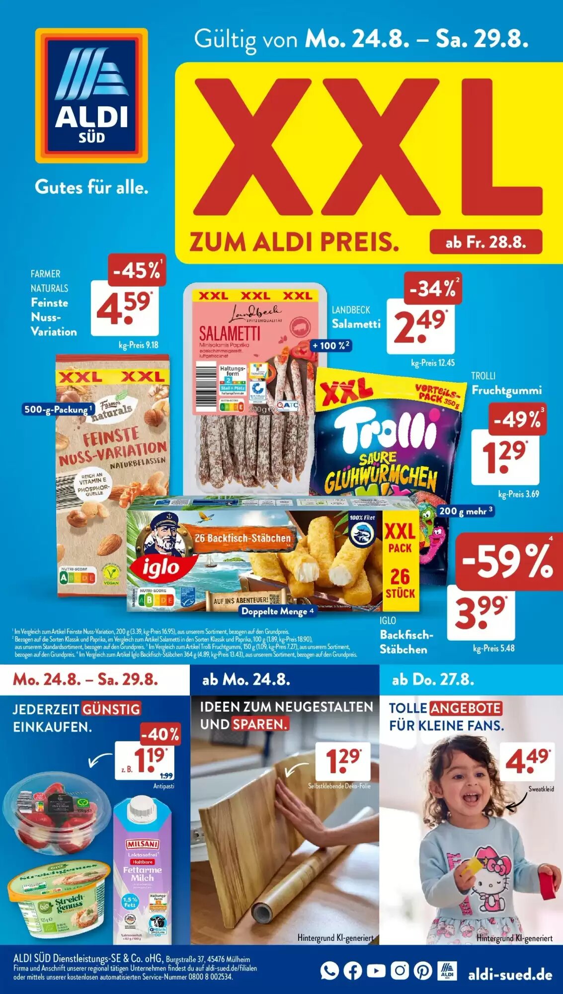 Aldi Süd Prospekt (ab 23.08.2026) zum Blättern - Seite 1