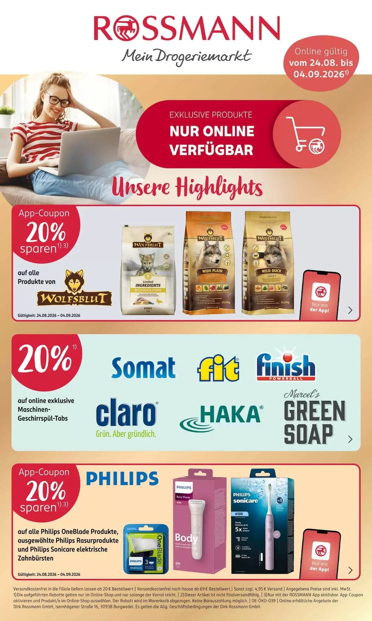 Rossmann Prospekt (ab 24.08.2026) zum Blättern - Seite 1