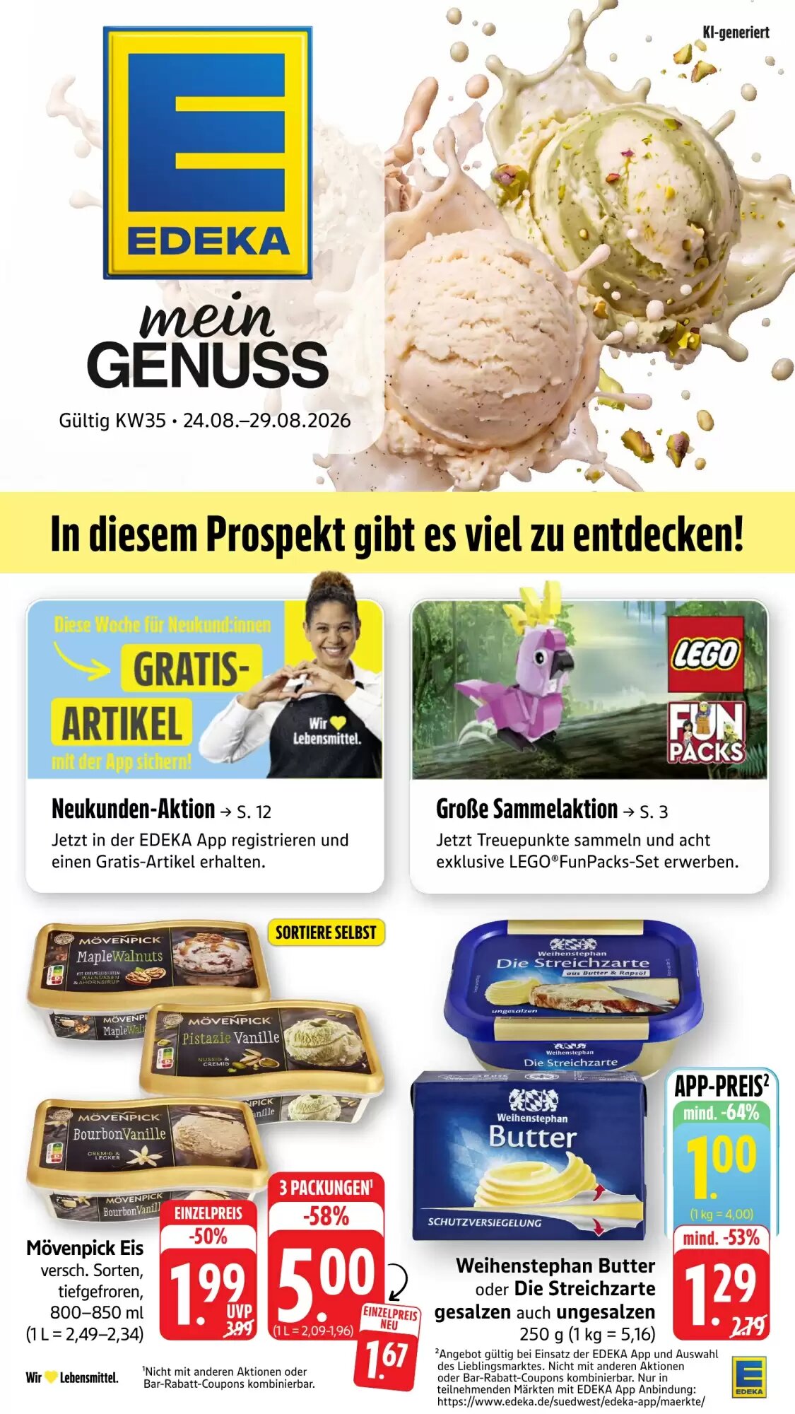 EDEKA Stralsund Prospekt (ab 24.08.2026) zum Blättern - Seite 1