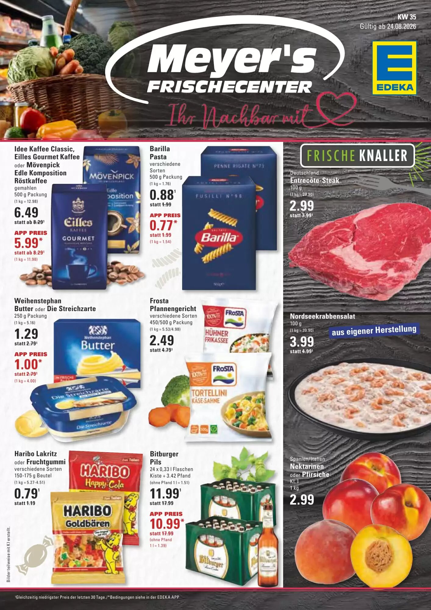 Meyer's Frischemarkt Prospekt (ab 24.08.2026) zum Blättern - Seite 1