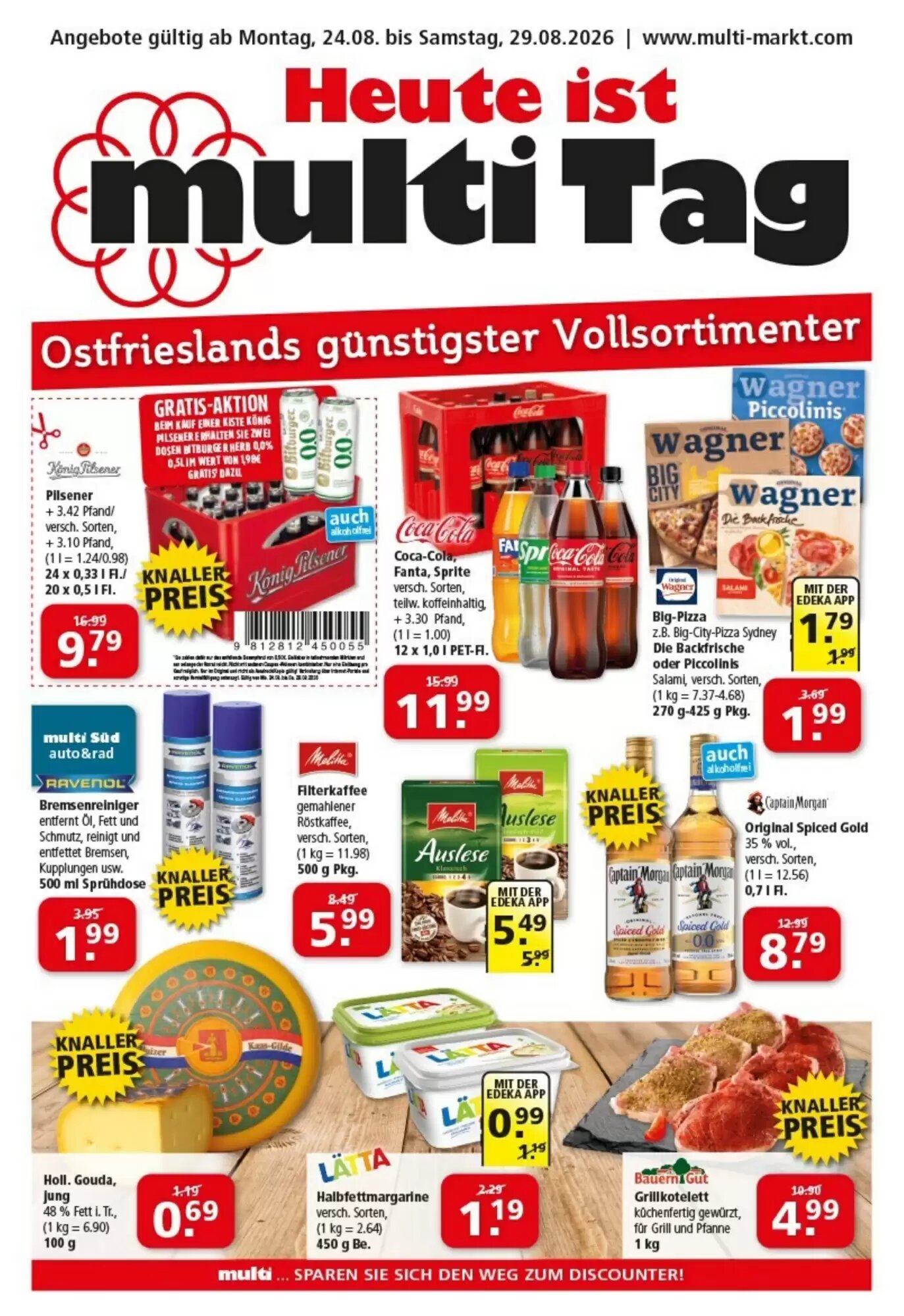 Multi Markt Prospekt (ab 24.08.2026) zum Blättern - Seite 1