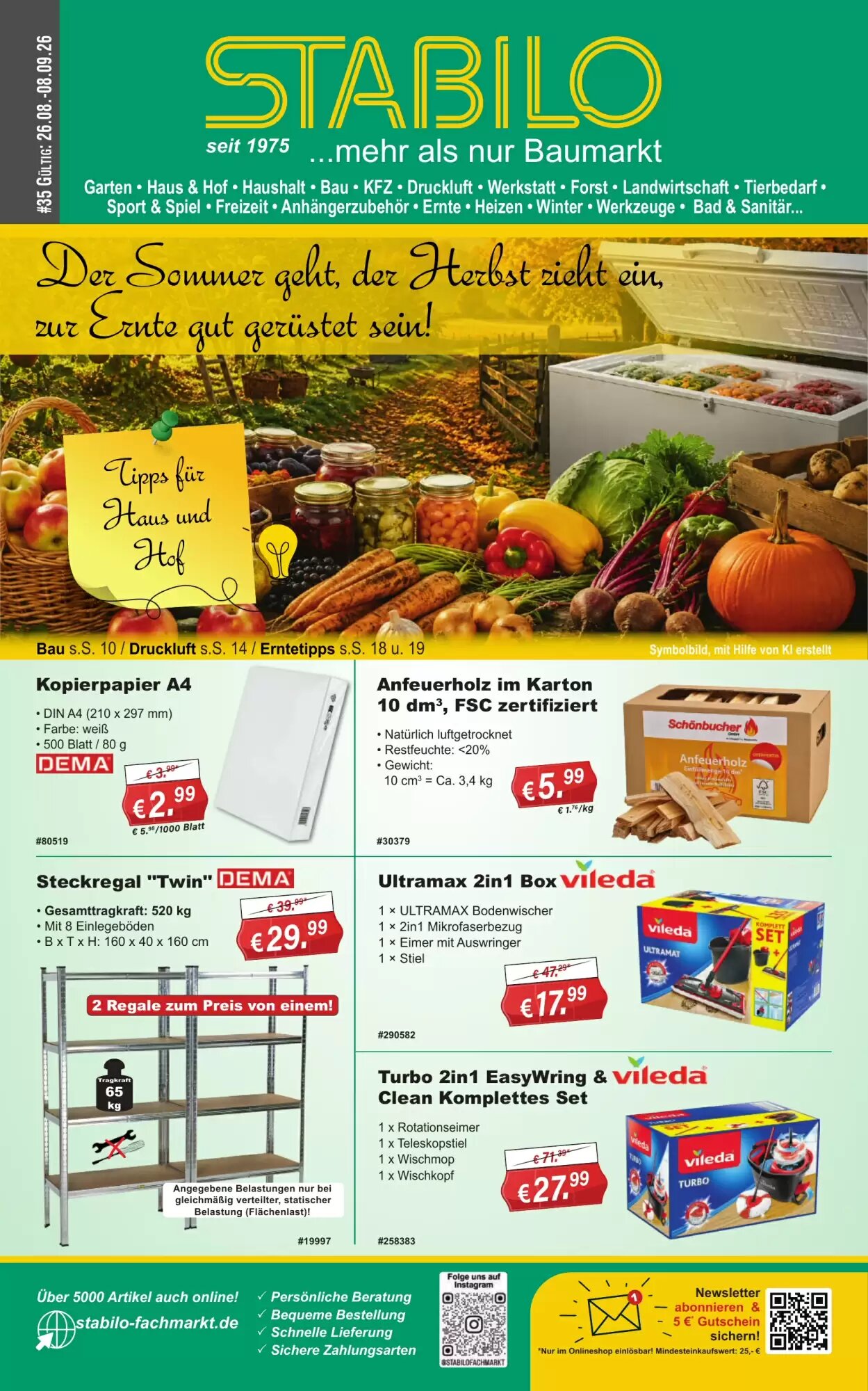 Stabilo Fachmarkt Prospekt (ab 26.08.2026) zum Blättern - Seite 1
