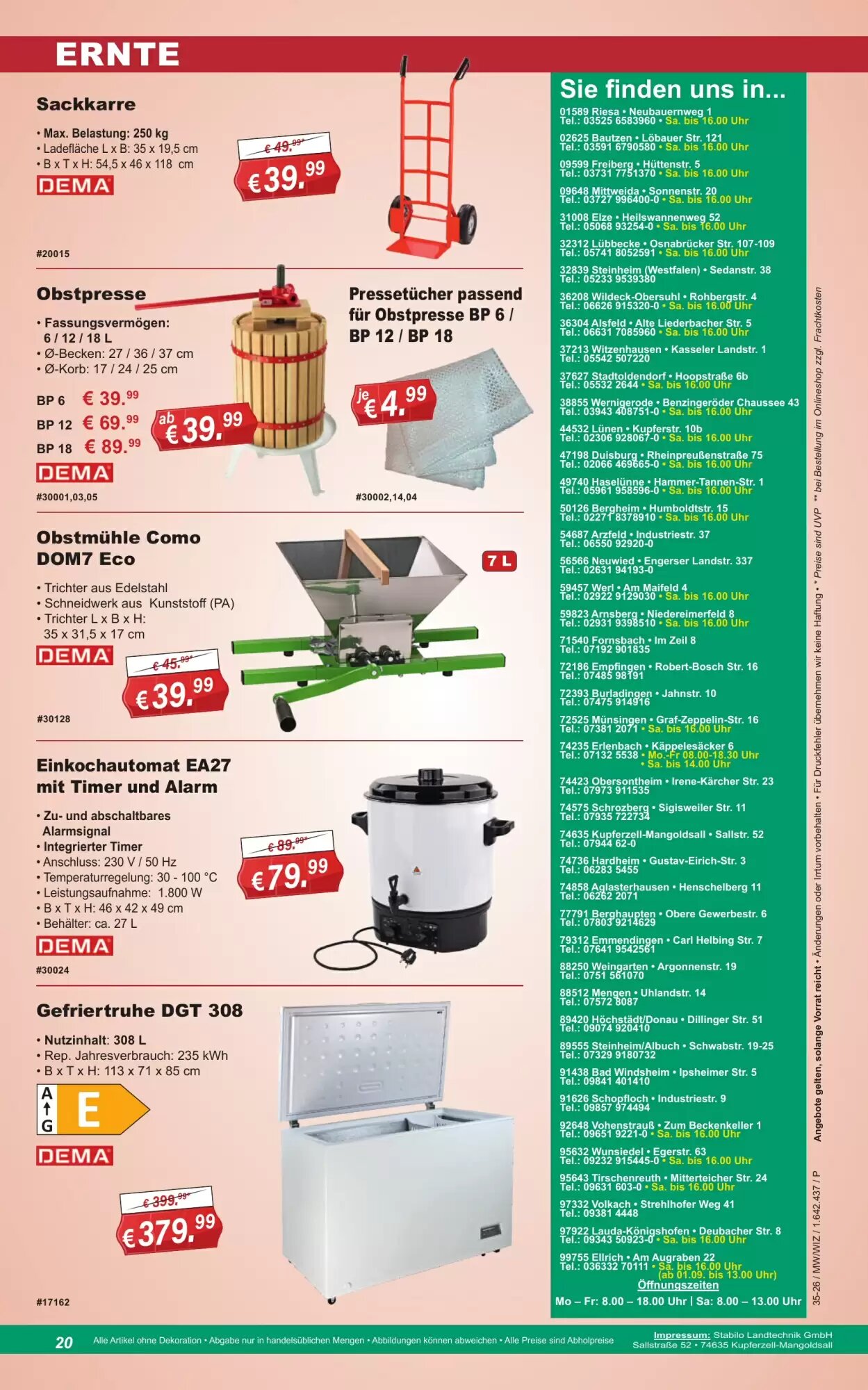 Stabilo Fachmarkt Prospekt (ab 26.08.2026) zum Blättern - Seite 20