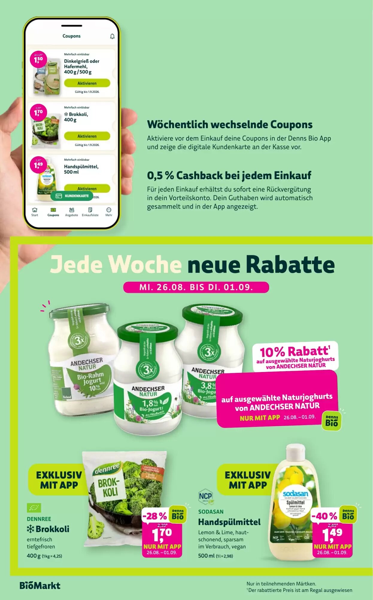 Denns BioMarkt Prospekt (ab 26.08.2026) zum Blättern - Seite 2