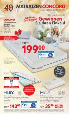 Matratzen Concord Prospekt (ab 26.08.2026) zum Blättern