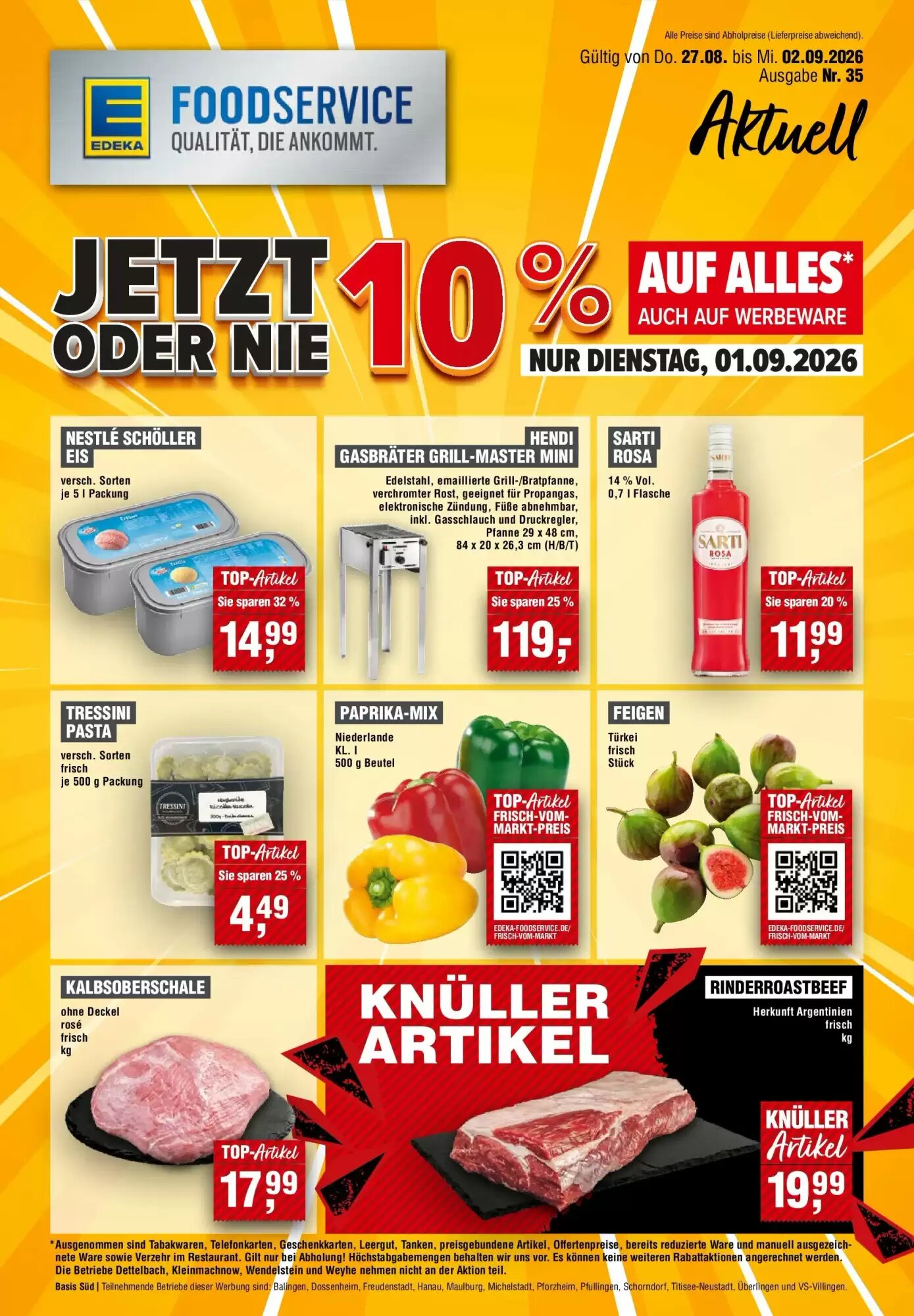 EDEKA Foodservice Prospekt (ab 26.08.2026) zum Blättern - Seite 1