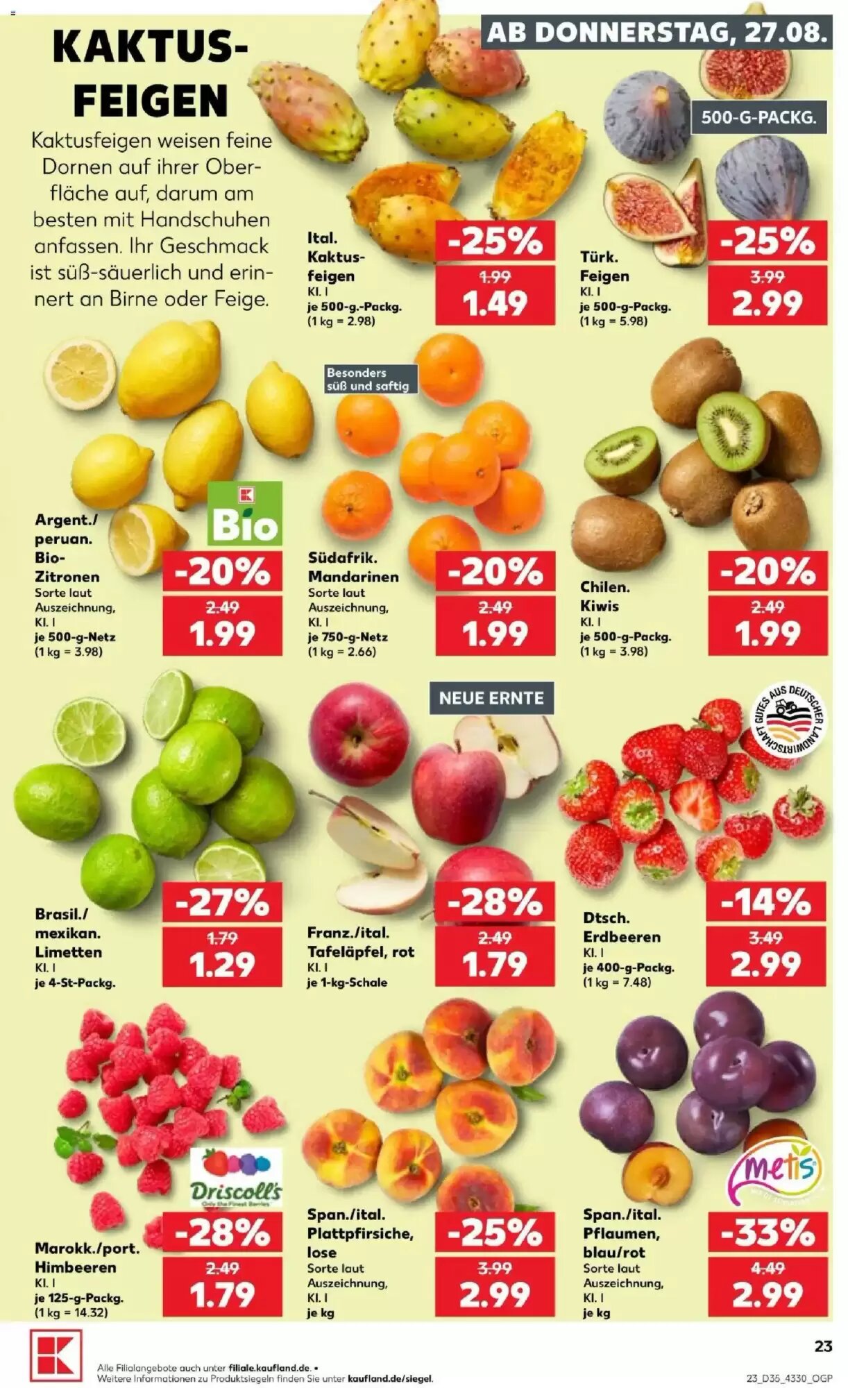 Kaufland Prospekt (ab 27.08.2026) zum Blättern - Seite 23