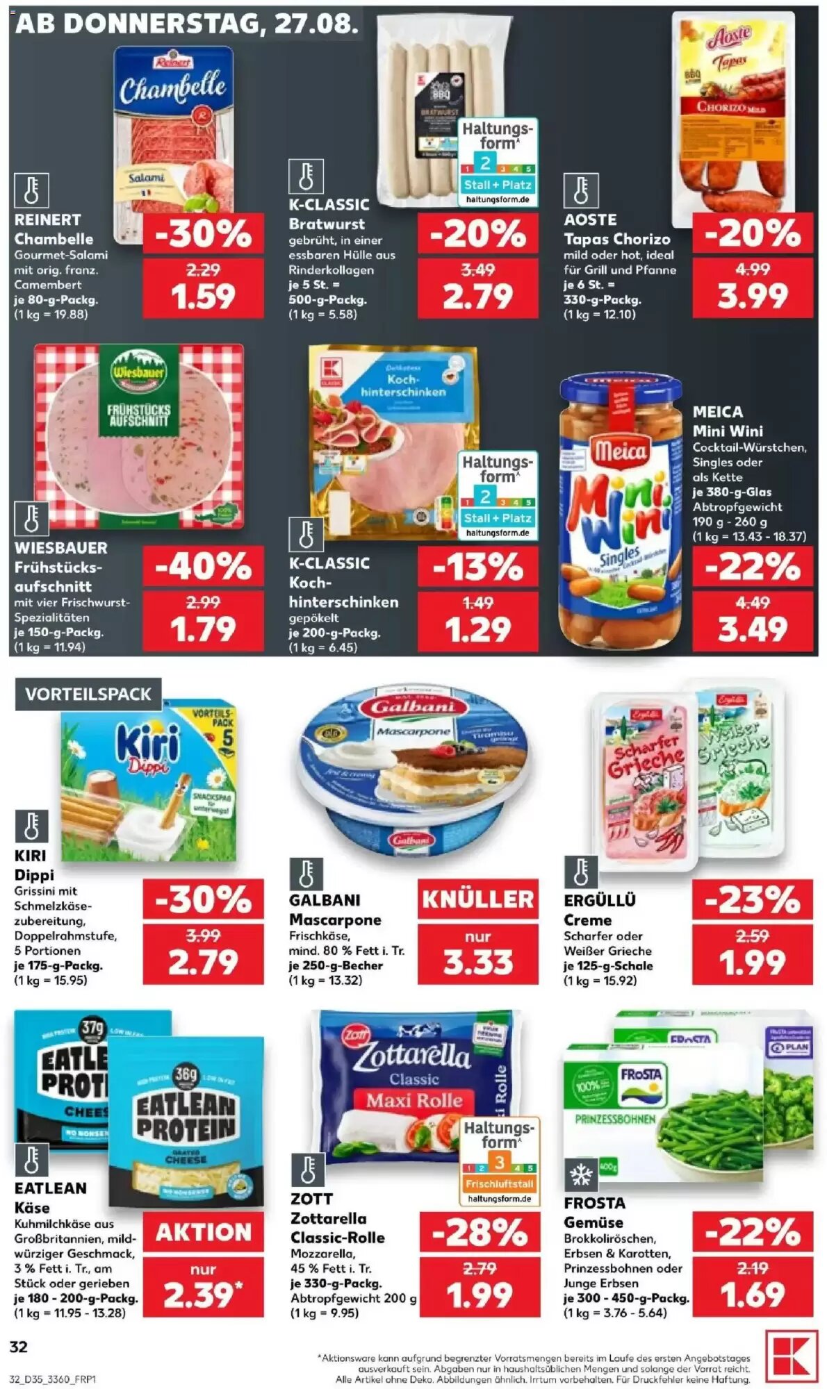 Kaufland Prospekt (ab 27.08.2026) zum Blättern - Seite 32