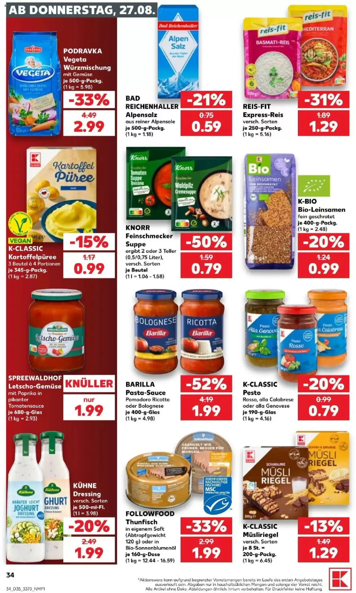 Kaufland Prospekt (ab 27.08.2026) zum Blättern - Seite 34