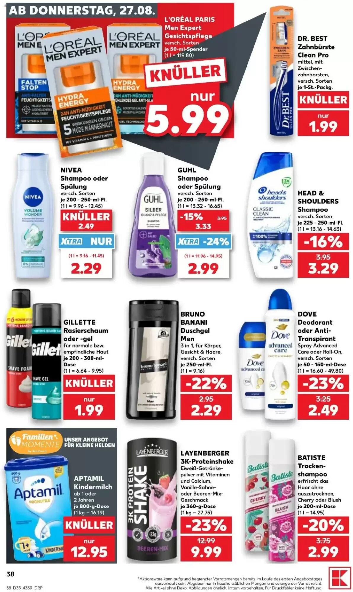 Kaufland Prospekt (ab 27.08.2026) zum Blättern - Seite 38