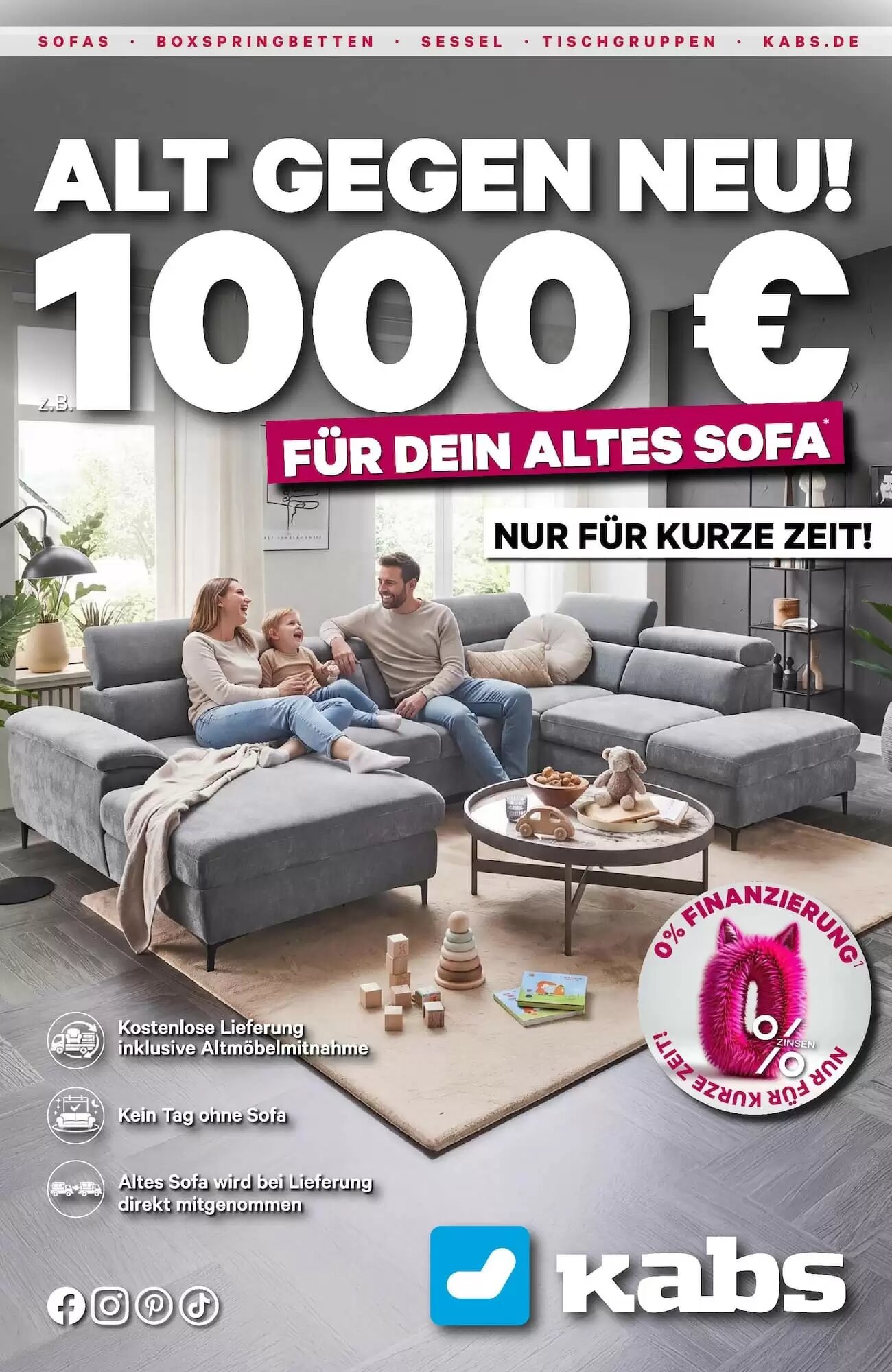Kabs Polsterwelt Prospekt (ab 27.08.2026) zum Blättern - Seite 1