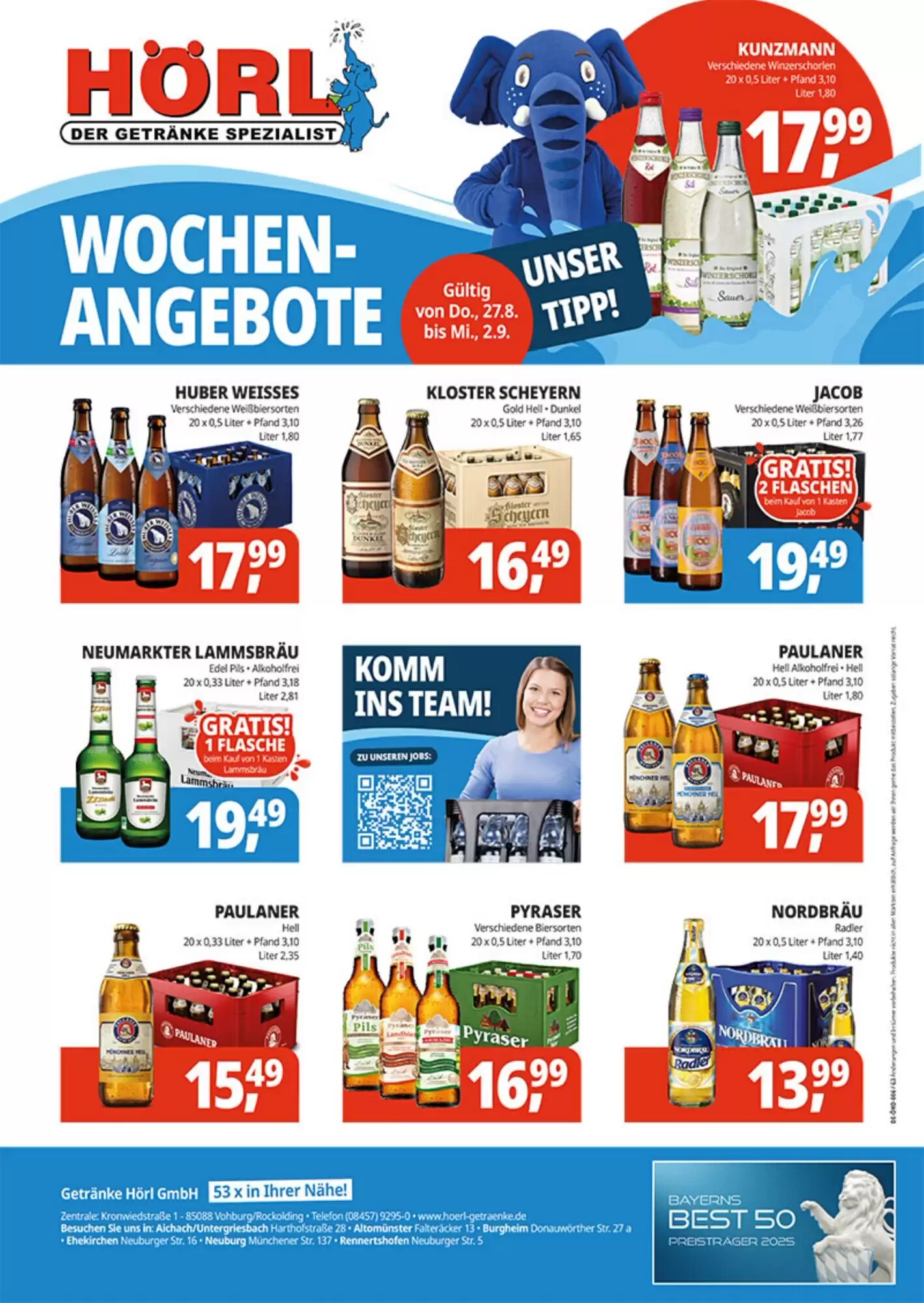 Hörl Getränke Prospekt (ab 27.08.2026) zum Blättern - Seite 1