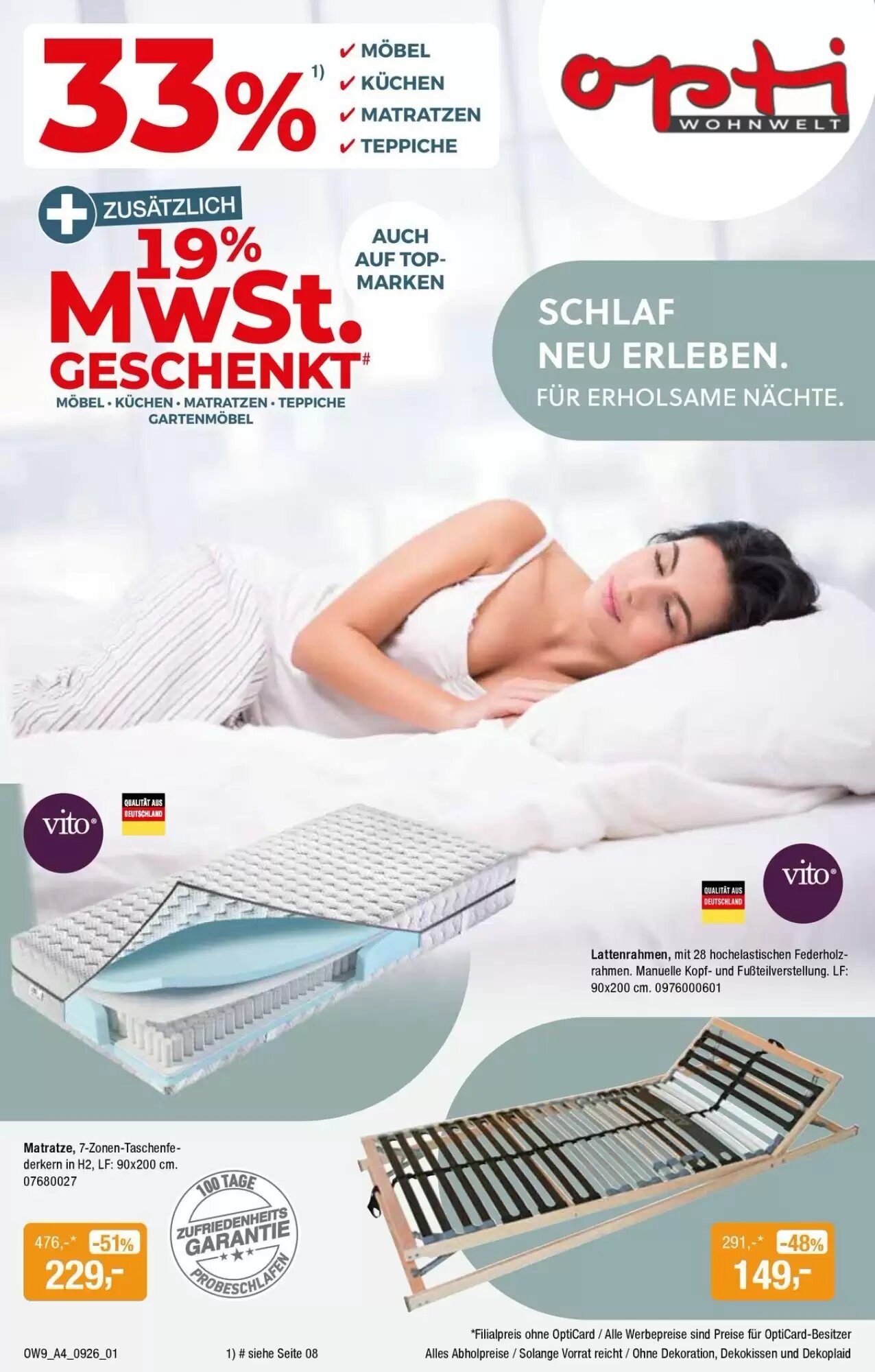 Opti Wohnwelt Prospekt (ab 28.08.2026) zum Blättern - Seite 1
