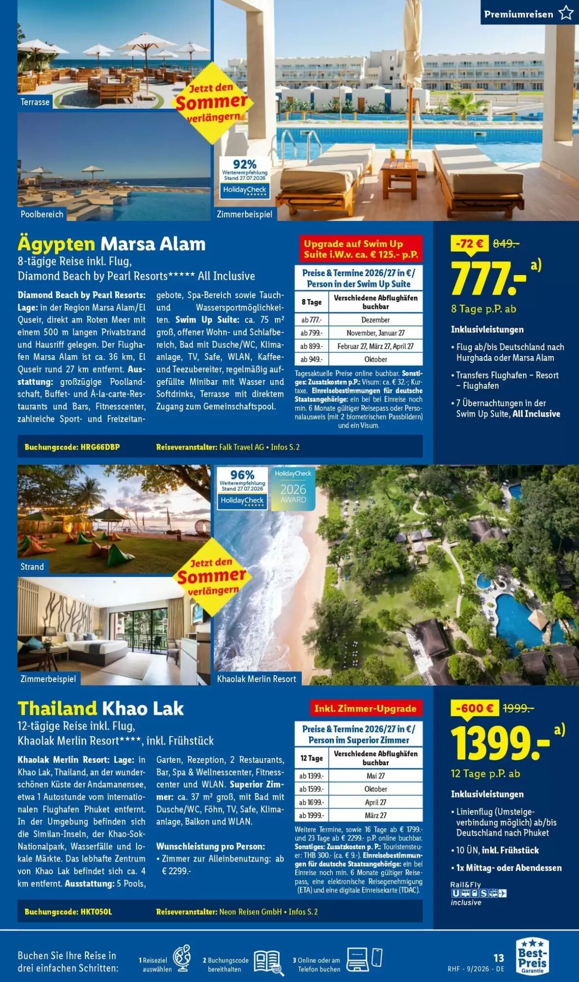 Lidl Reisen Prospekt (ab 29.08.2026) zum Blättern - Seite 13