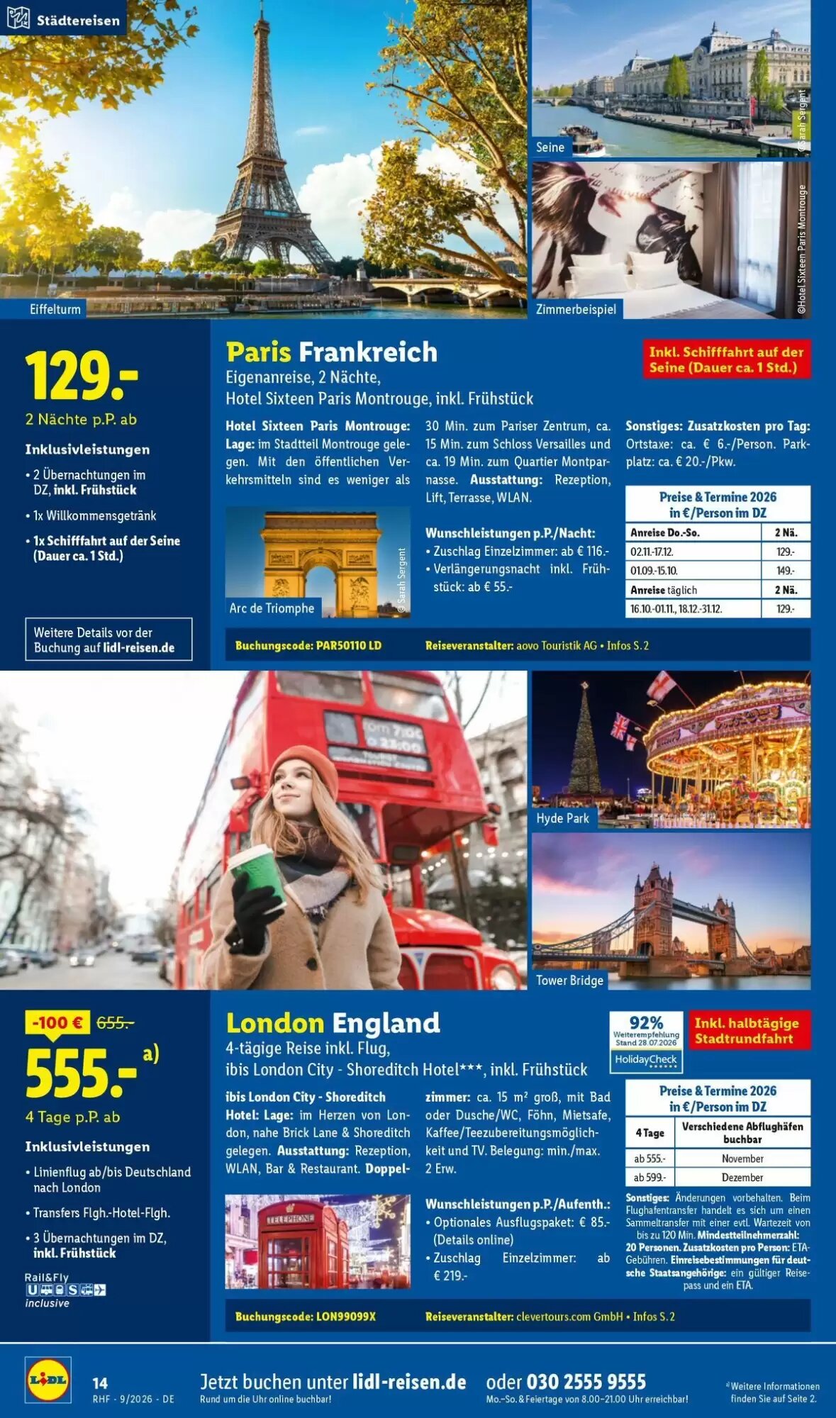 Lidl Reisen Prospekt (ab 29.08.2026) zum Blättern - Seite 14