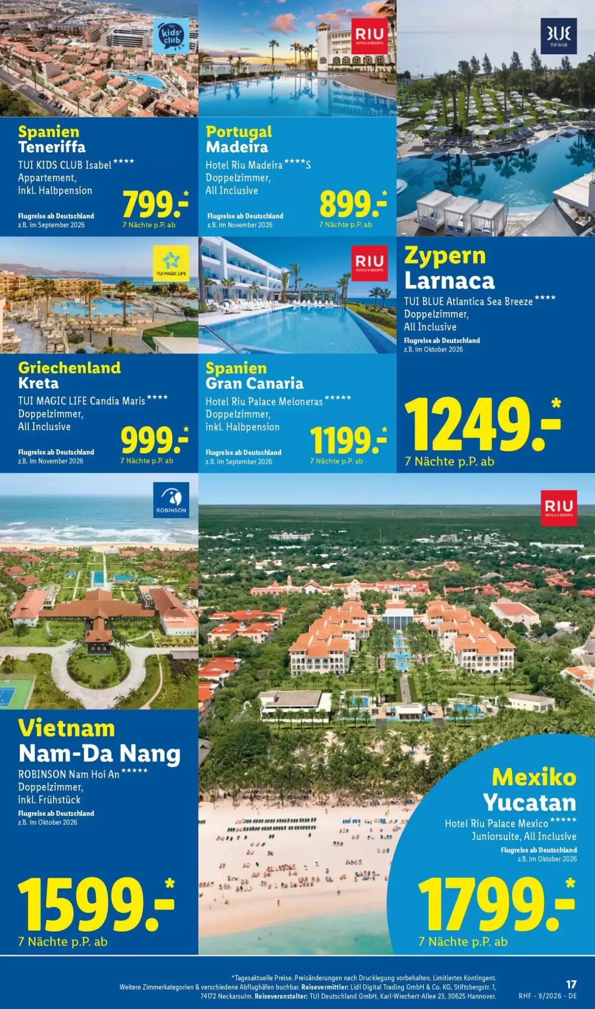 Lidl Reisen Prospekt (ab 29.08.2026) zum Blättern - Seite 17