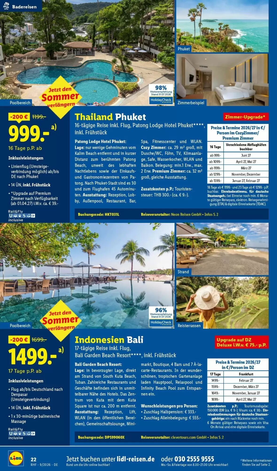 Lidl Reisen Prospekt (ab 29.08.2026) zum Blättern - Seite 22