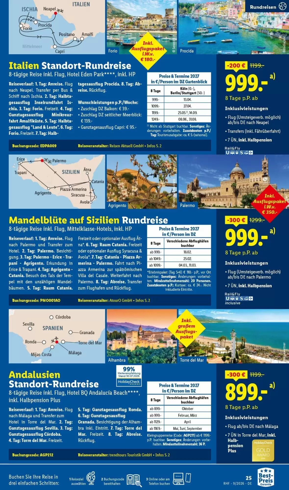 Lidl Reisen Prospekt (ab 29.08.2026) zum Blättern - Seite 25
