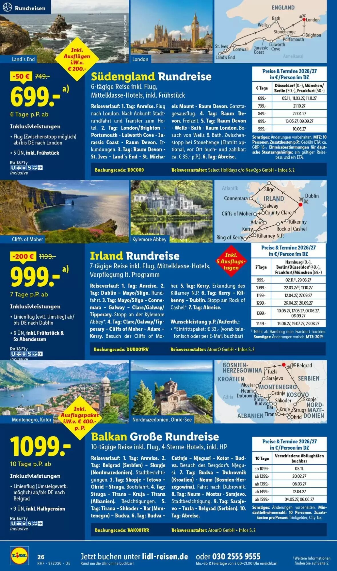 Lidl Reisen Prospekt (ab 29.08.2026) zum Blättern - Seite 26