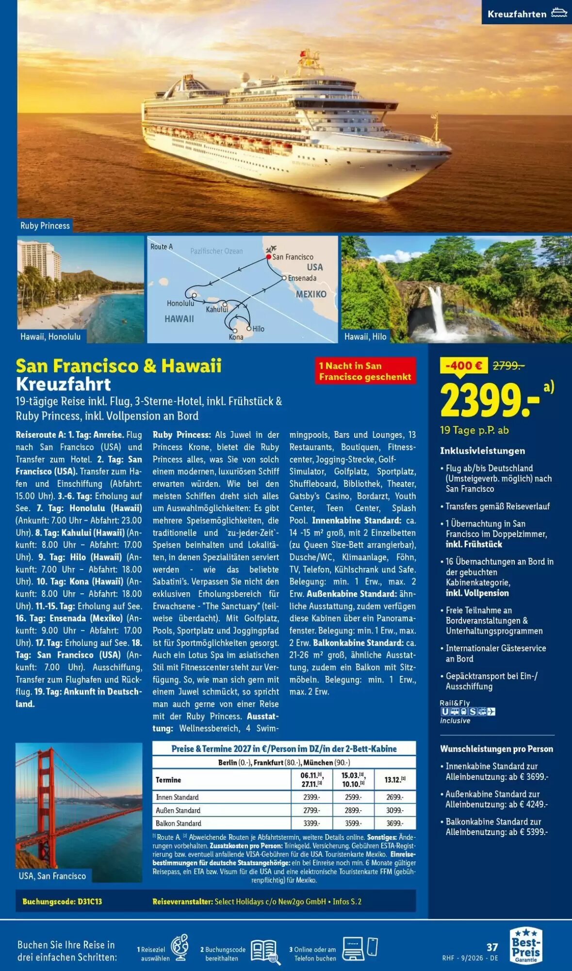 Lidl Reisen Prospekt (ab 29.08.2026) zum Blättern - Seite 37