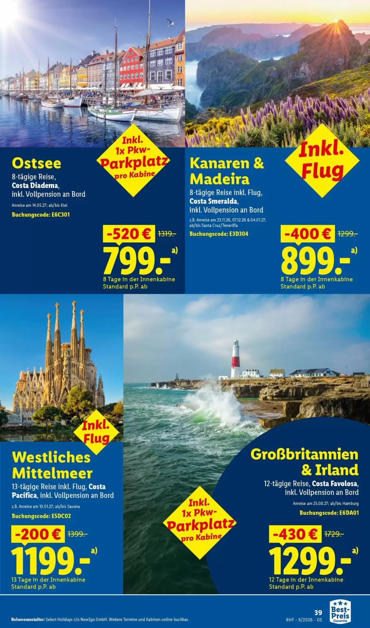 Lidl Reisen Prospekt (ab 29.08.2026) zum Blättern - Seite 39