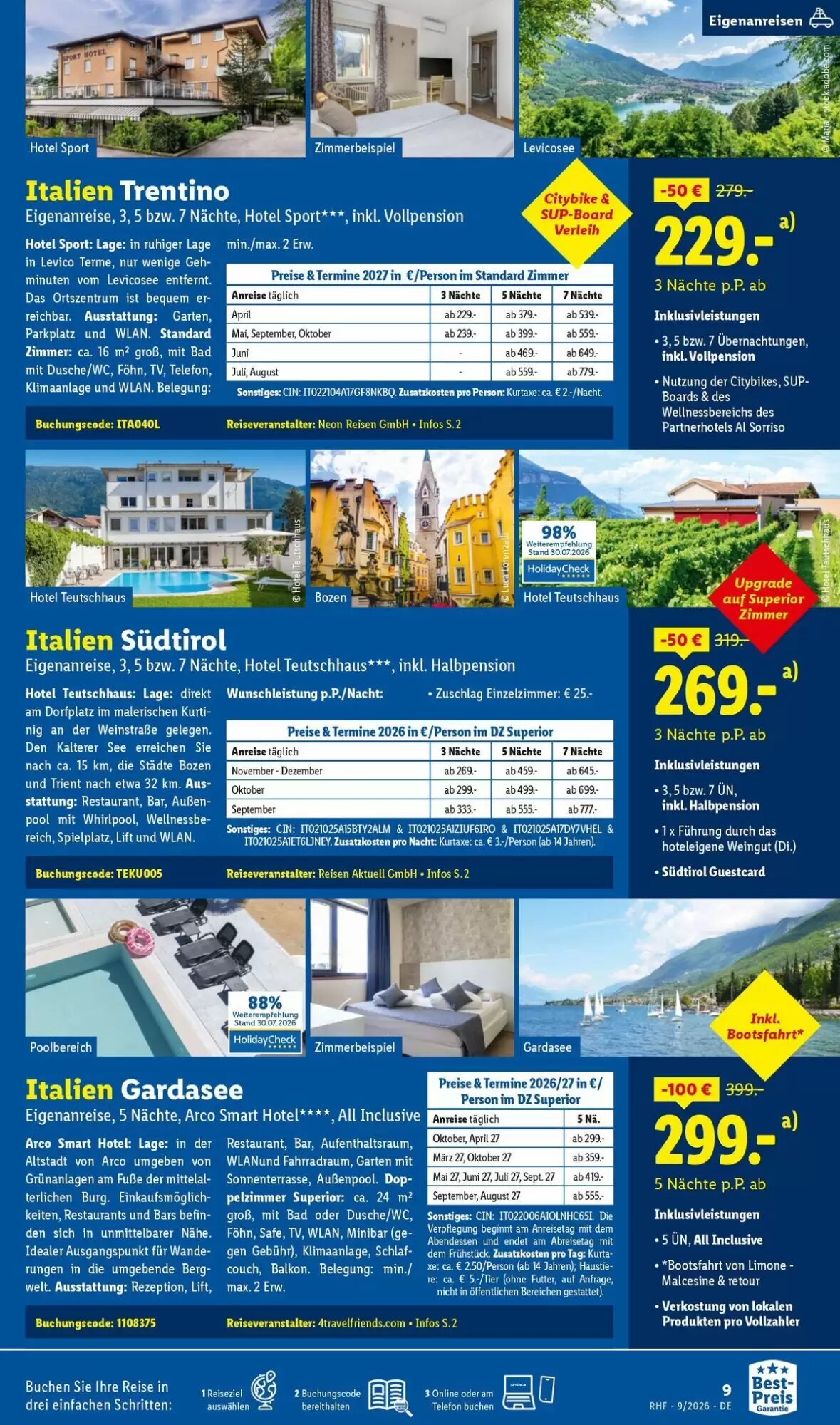 Lidl Reisen Prospekt (ab 29.08.2026) zum Blättern - Seite 9