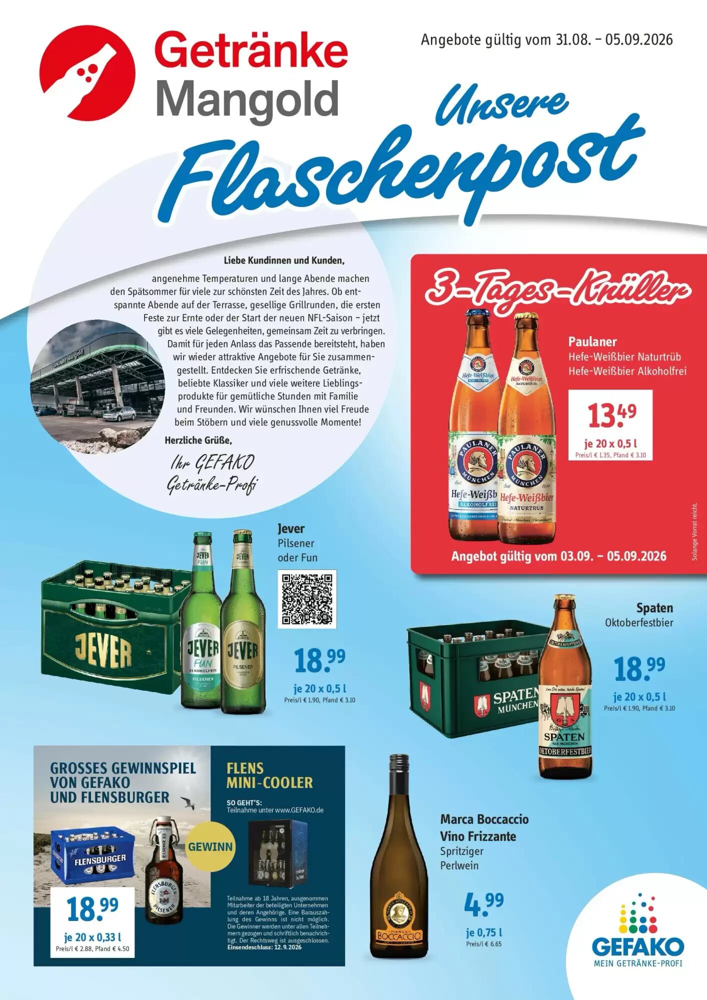 Gefako Prospekt (ab 29.08.2026) zum Blättern - Seite 1