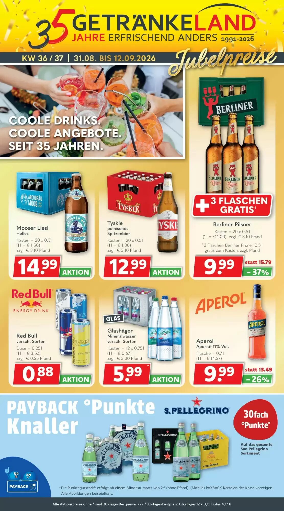 Getränkeland Prospekt (ab 30.08.2026) zum Blättern - Seite 1