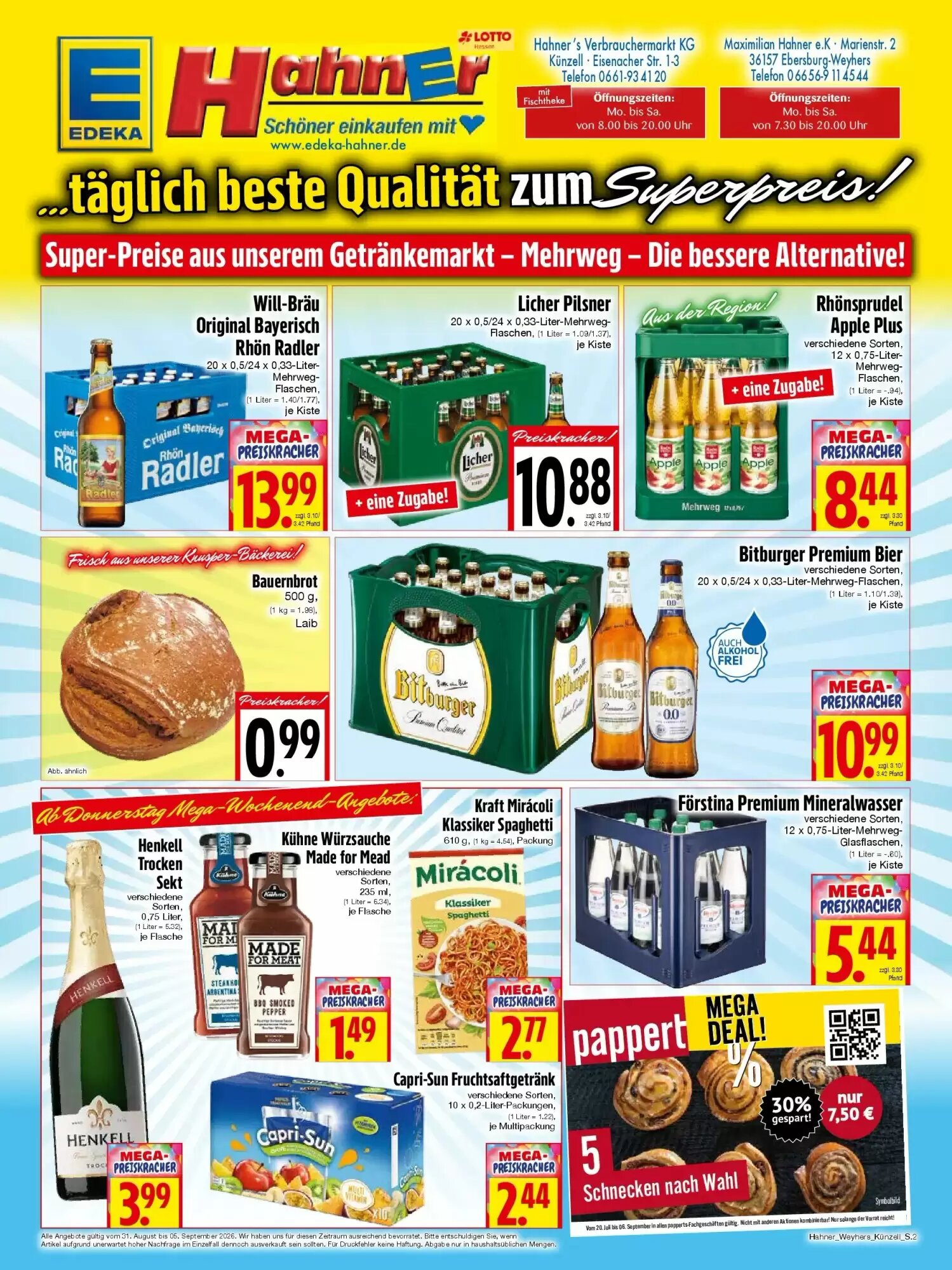 EDEKA Hahner Prospekt (ab 30.08.2026) zum Blättern - Seite 2