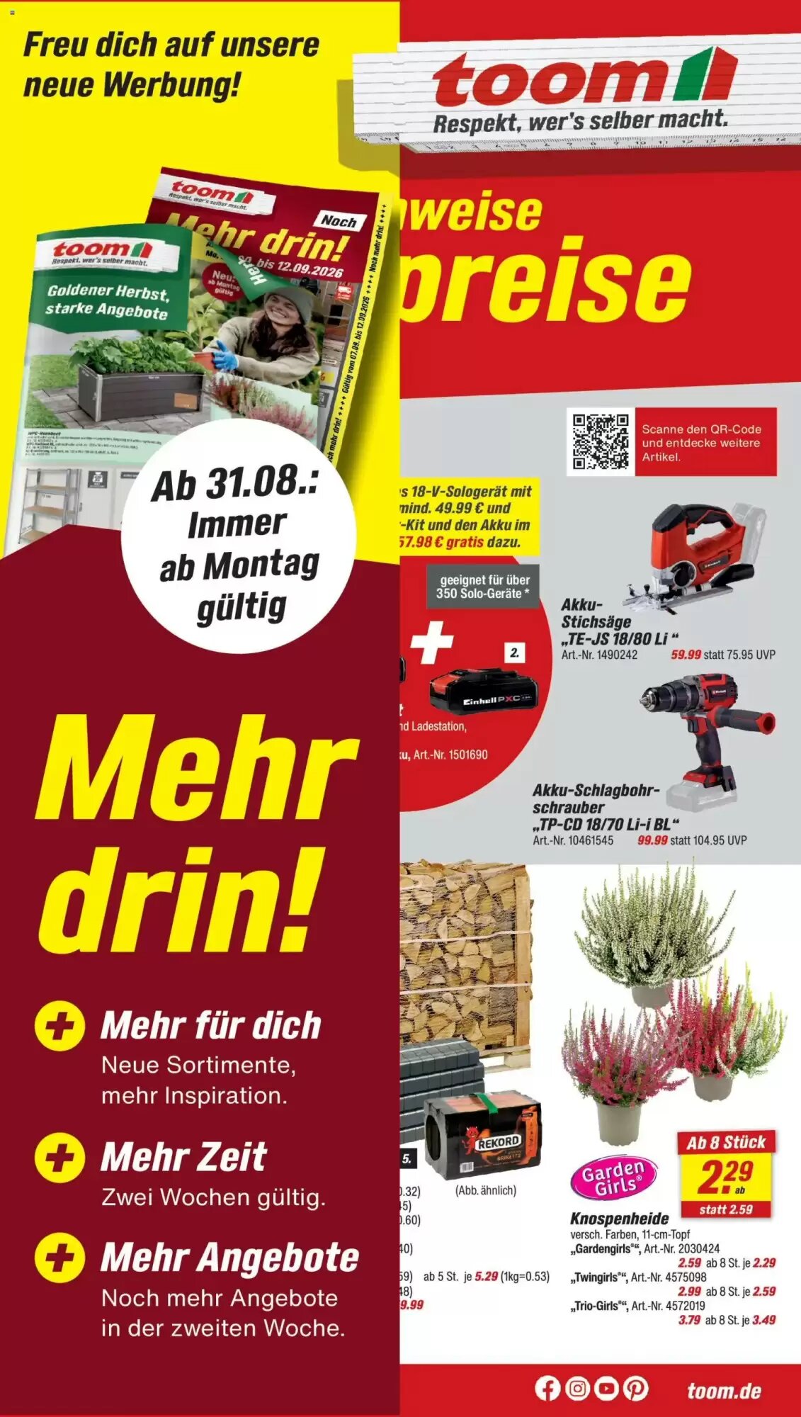 toom Baumarkt Prospekt (ab 31.08.2026) zum Blättern - Seite 1